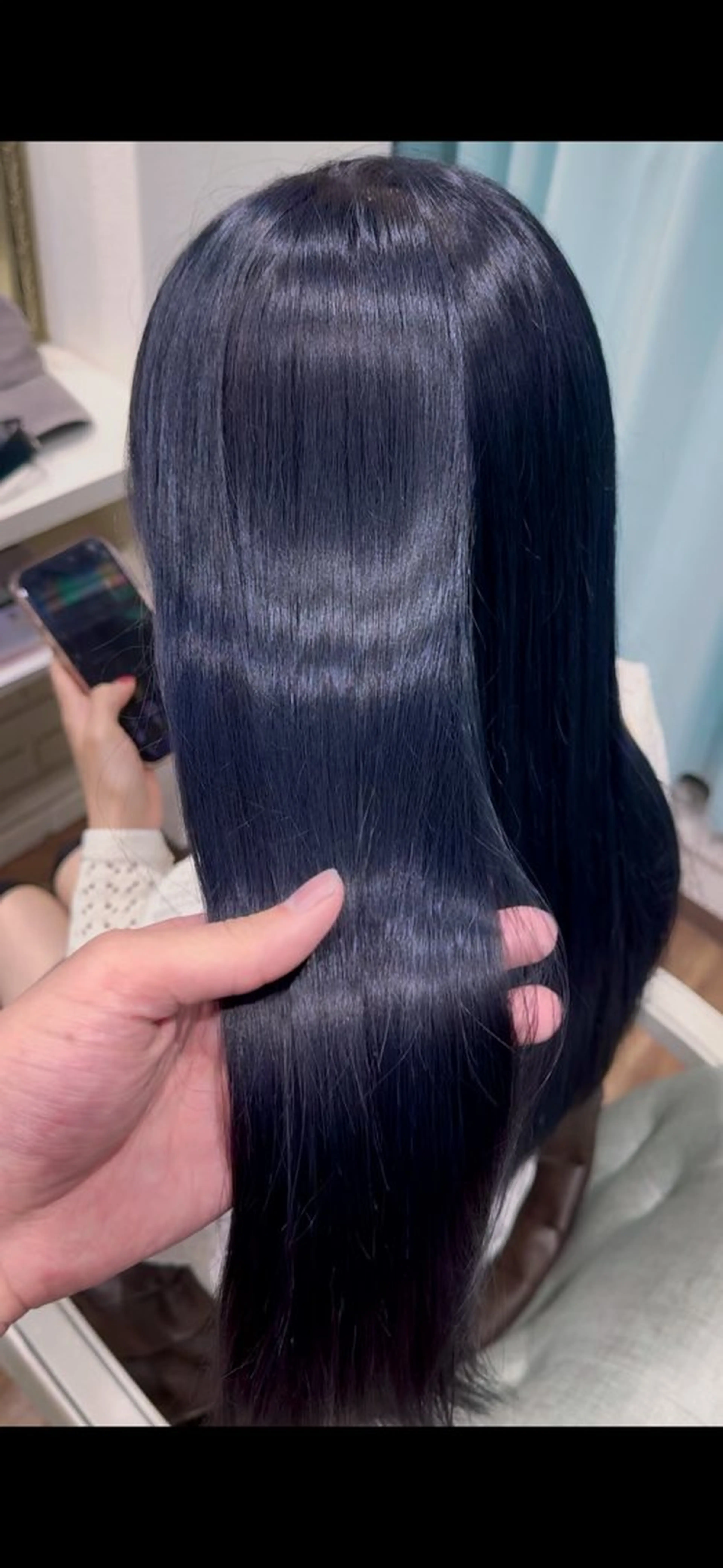 セミロング カラー ネイビーカラー カット ヘアカラー トリートメント Ruset所属・ハイトーン/ボブ特化 /美髪矯正/SOMAのヘアスタイル