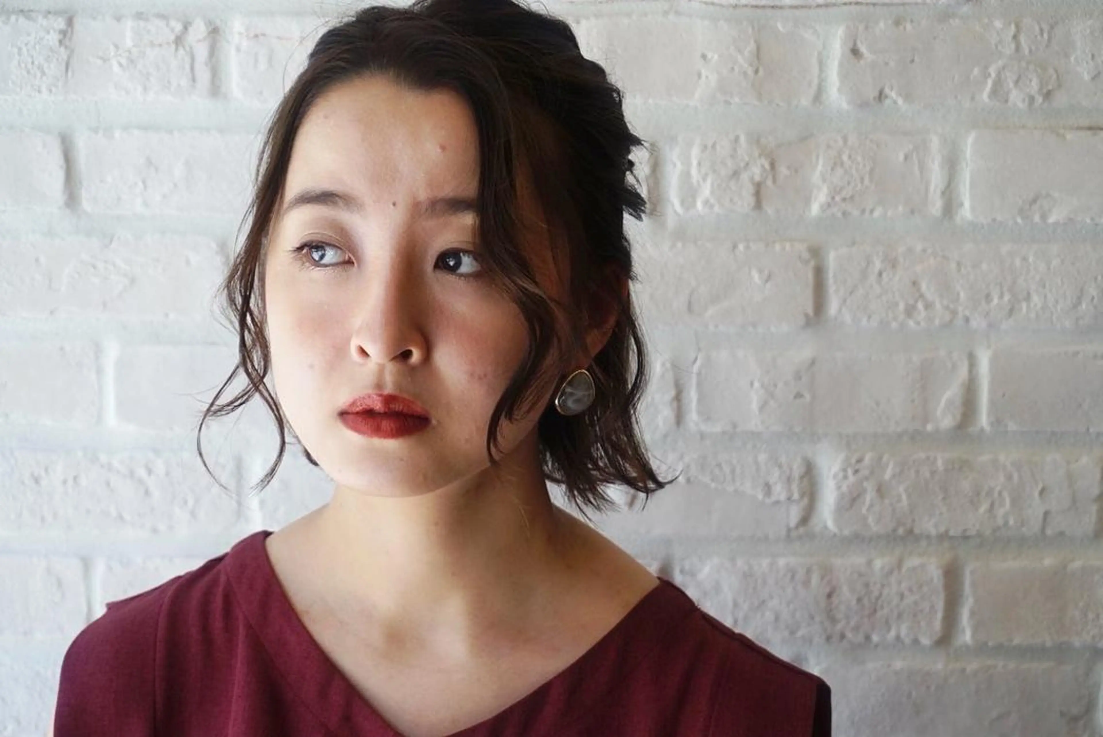 ショート カラー ヘアアレンジ ハーフアップ ショートボブ ボブ 似合わせカット ショートヘア SHANTi 飯塚 ヘアセット/髪質改善のヘアスタイル