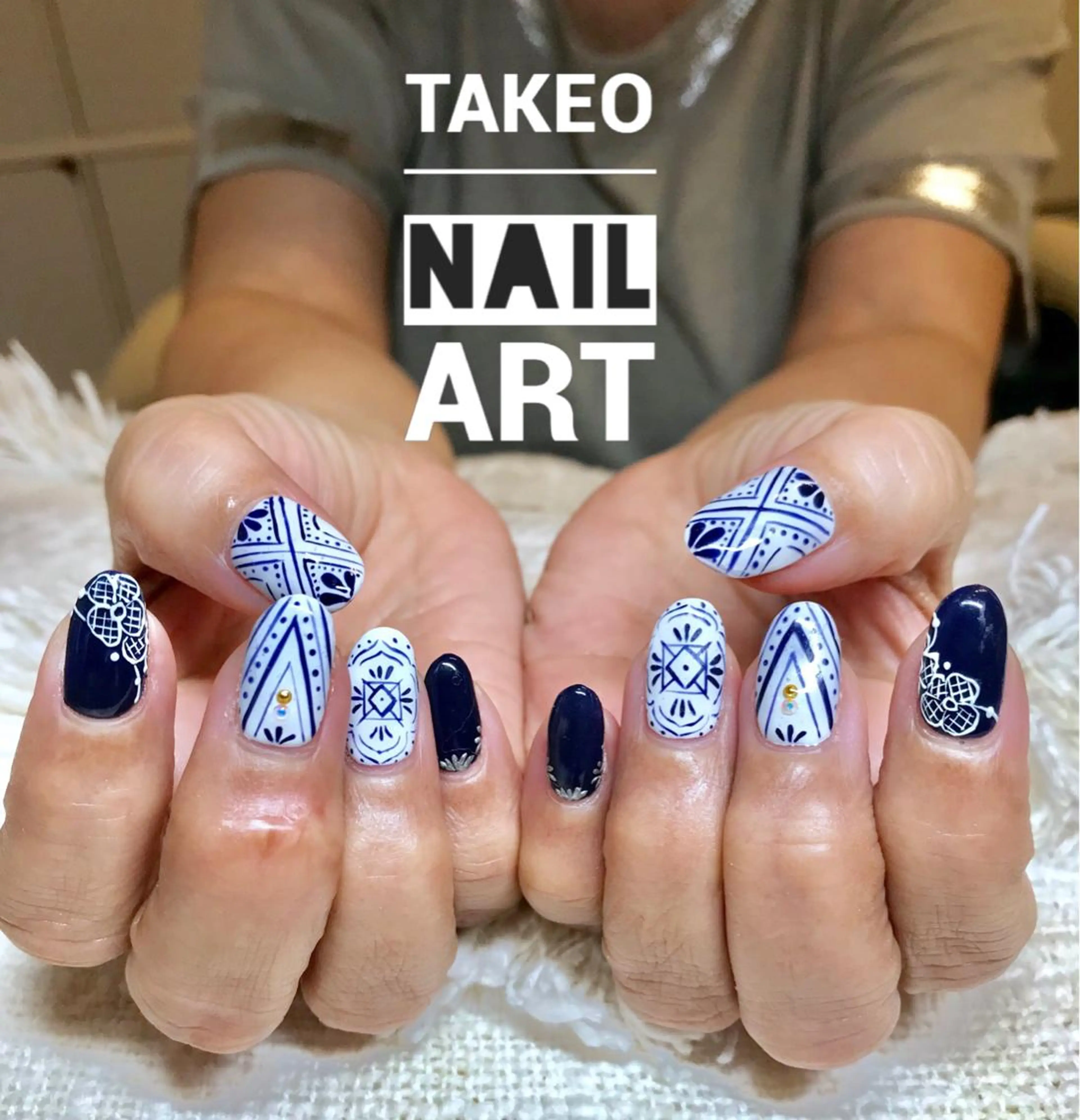 ミディアム ネイル レース nail&eye Aoのマツエク・マツパデザイン