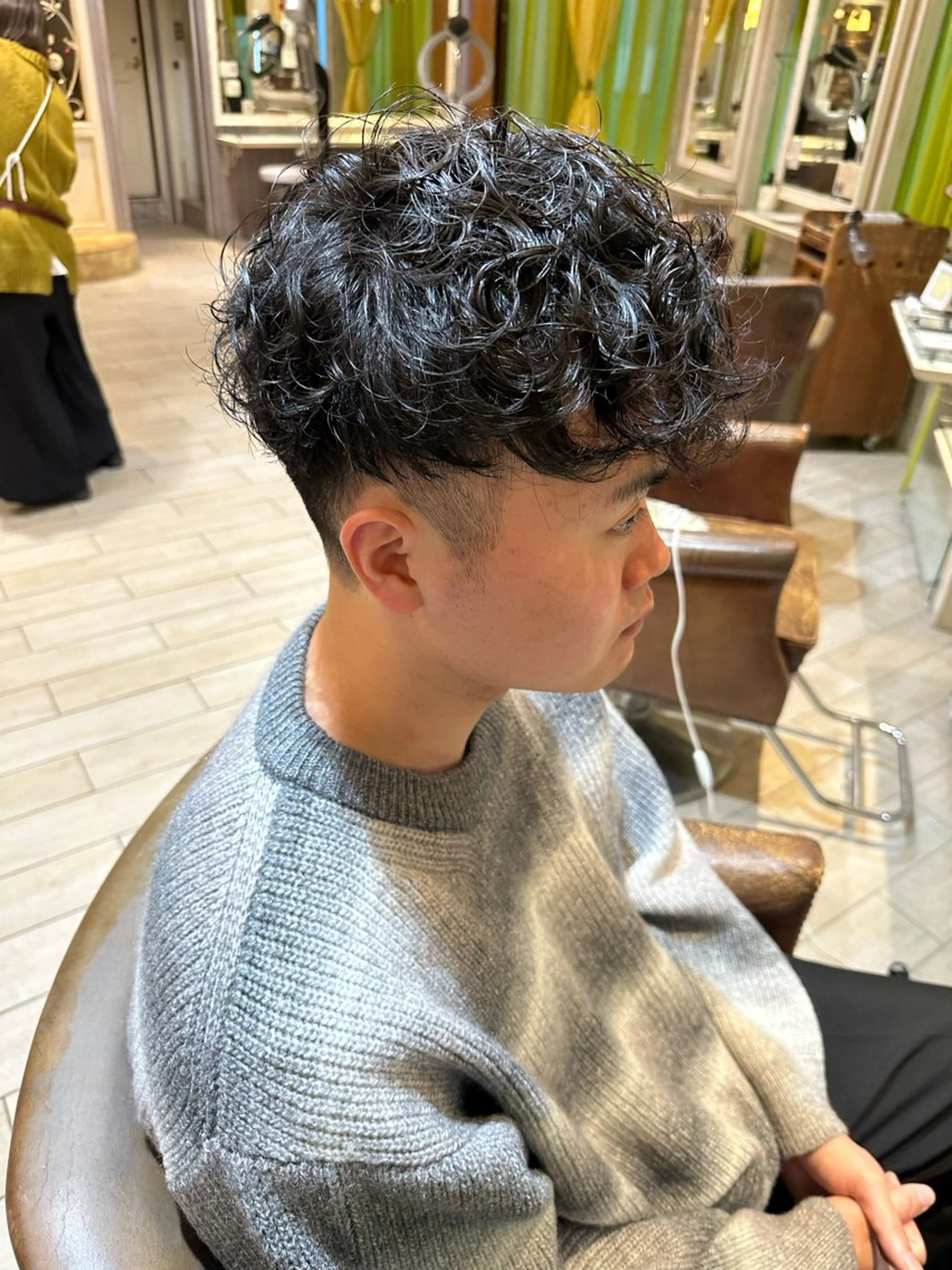 パーマ メンズ カット パーマ 増渕 駿介のヘアスタイル