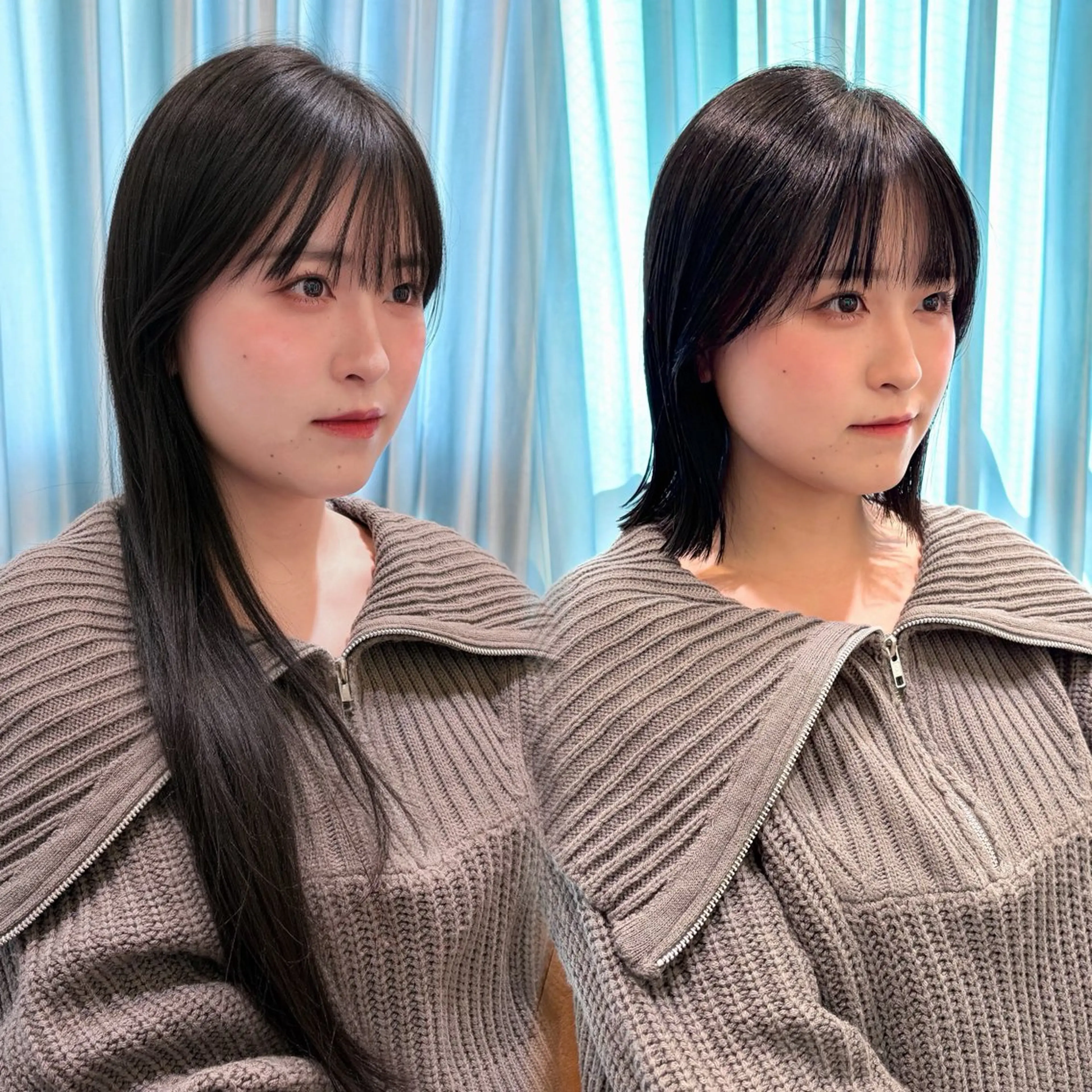 ミディアム カット 縮毛矯正 トリートメント 🫧ボブ／縮毛矯正／ 韓国／ゆーな🫧のヘアスタイル