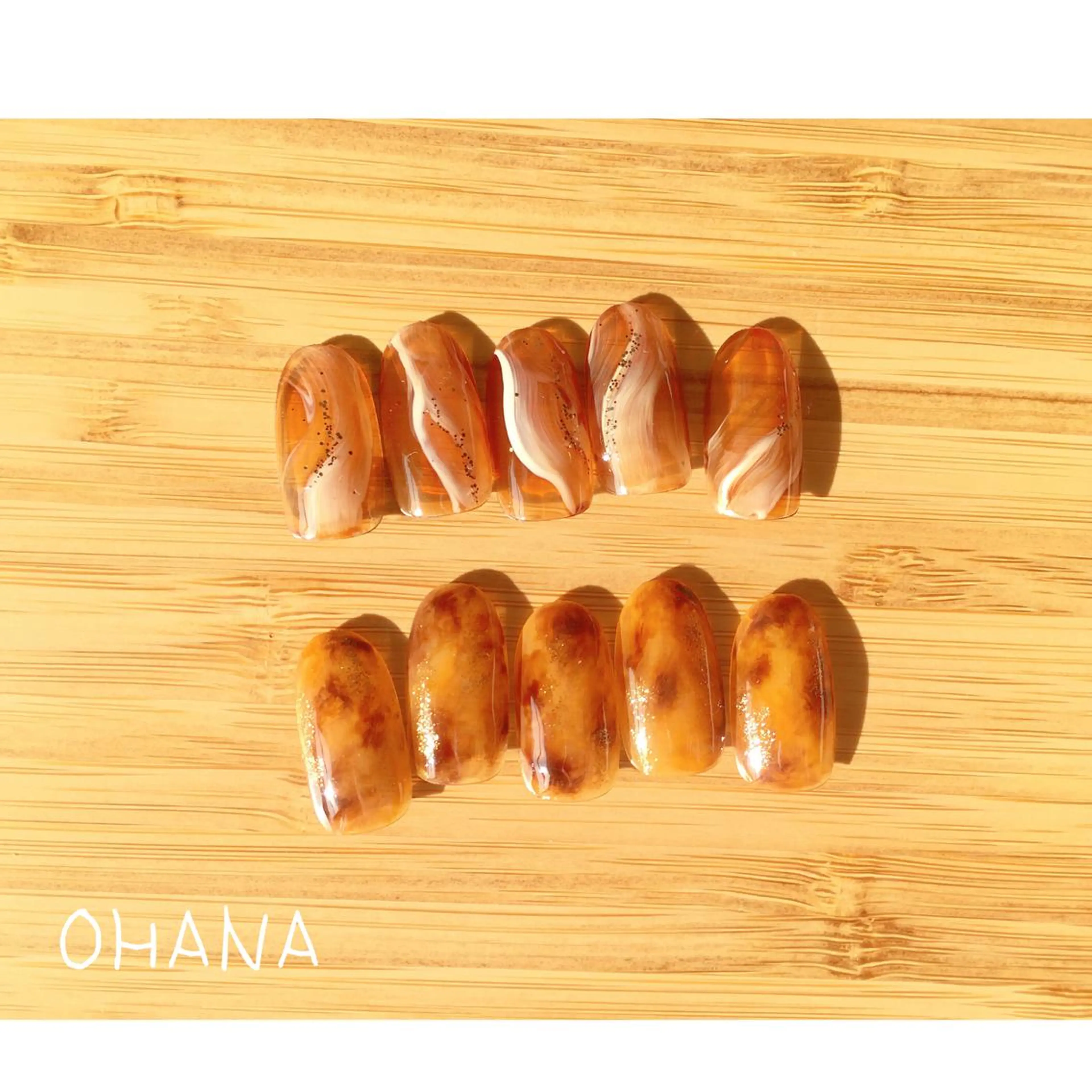 ネイル べっ甲ネイル フットネイル ミラーネイル ニュアンスネイル ショートネイル nailroom  OHANA所属・nailroom OHANA🌴のネイルデザイン