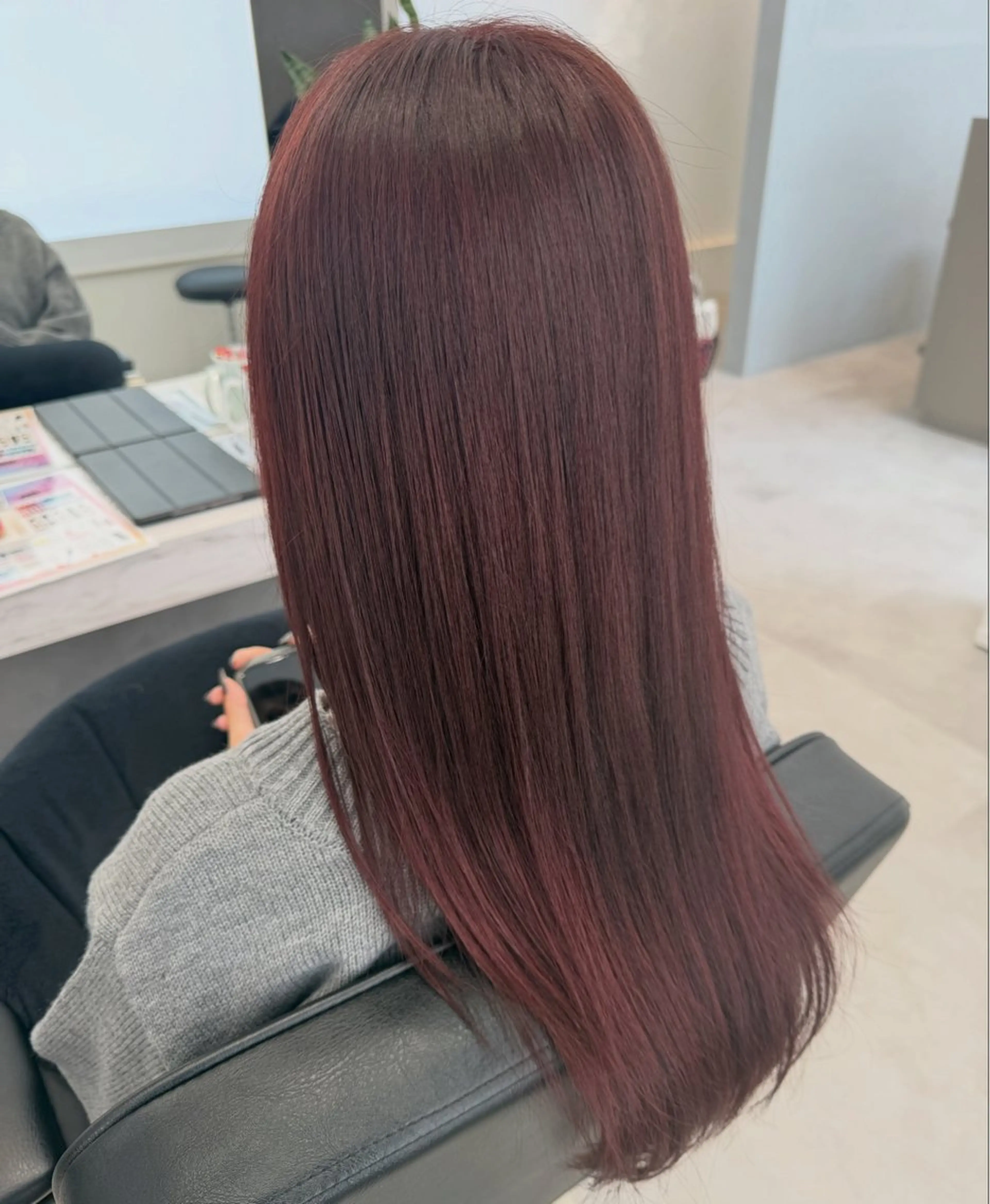 カラー ブラウンカラー ピンクカラー ヘアカラー 中山 朱のヘアスタイル