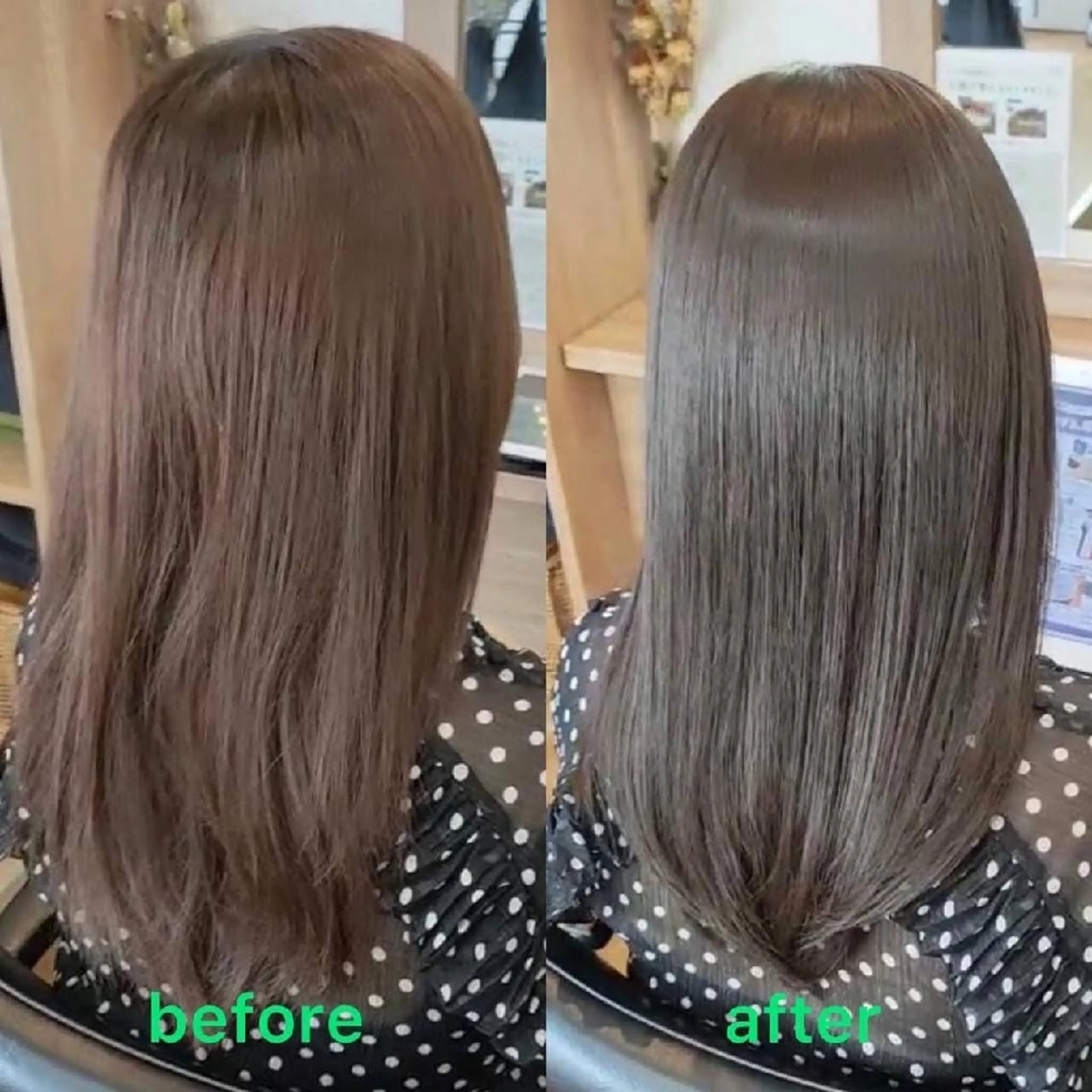 ミディアム カラー カット トリートメント 髪質改善ストレート⭕ イトムラマサナオのヘアスタイル