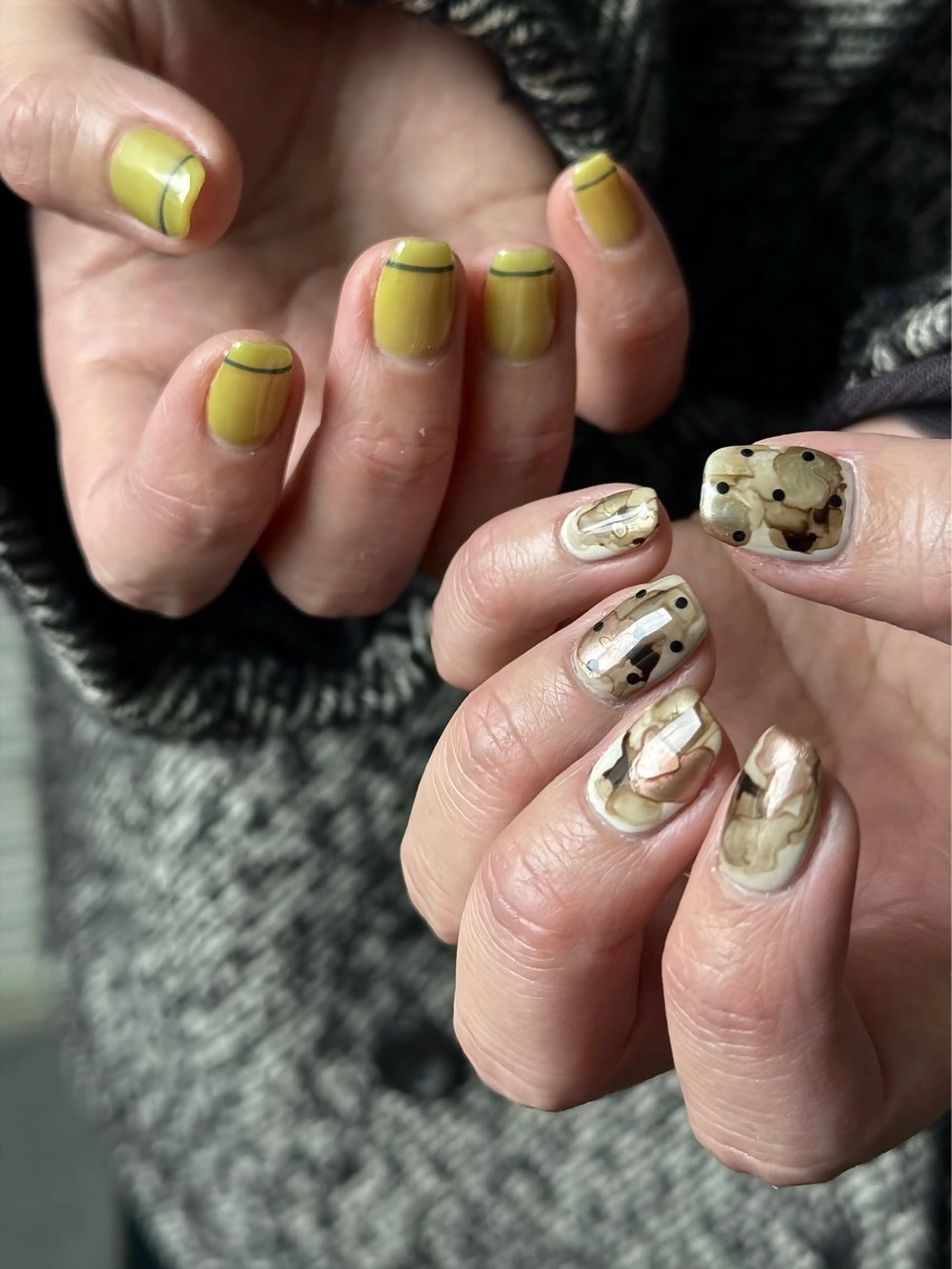 ネイル ドット ニュアンスネイル ハンドネイル _ chihiroのネイルデザイン