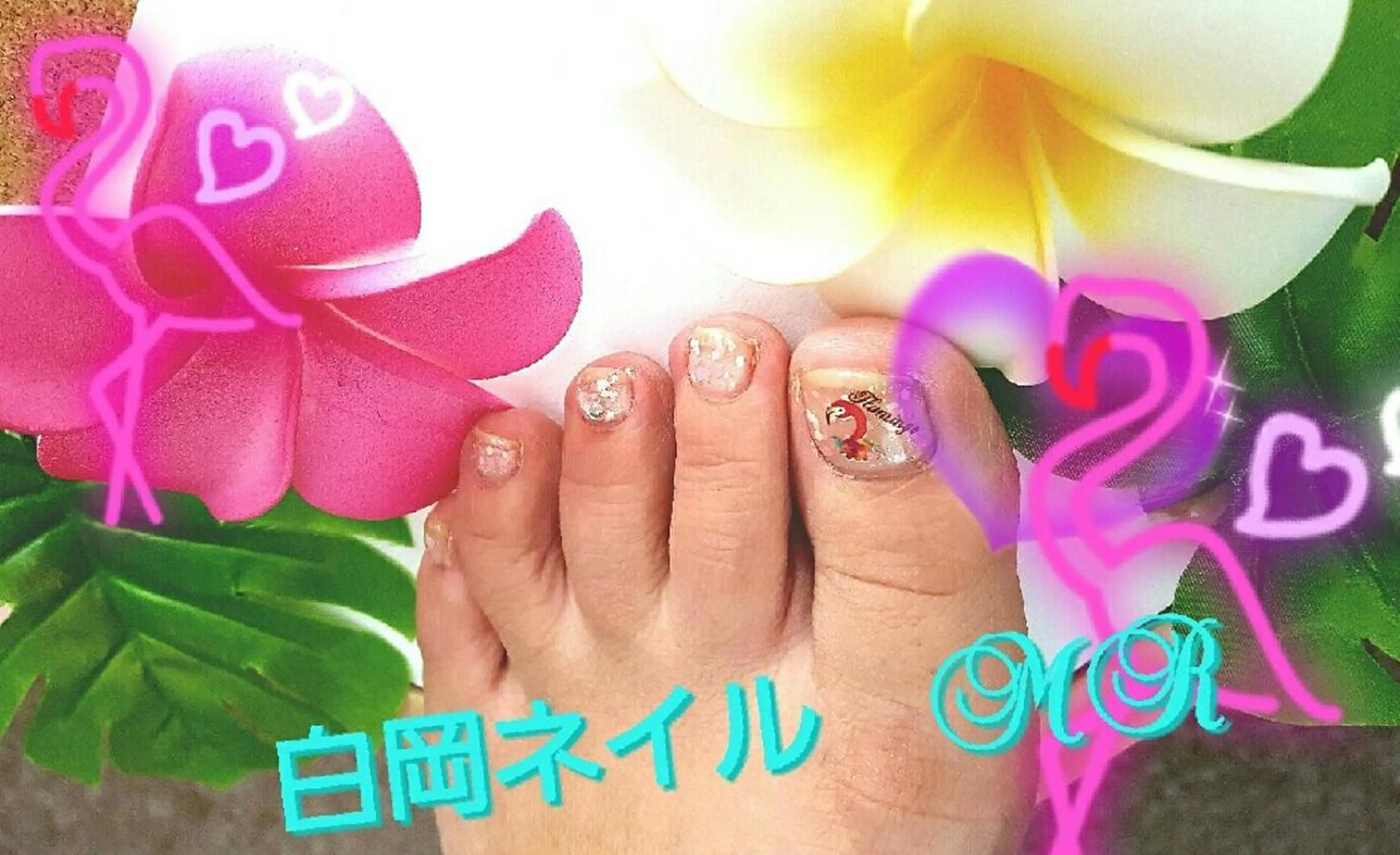 ネイル ミディアム フットネイル Uchida meのネイルデザイン