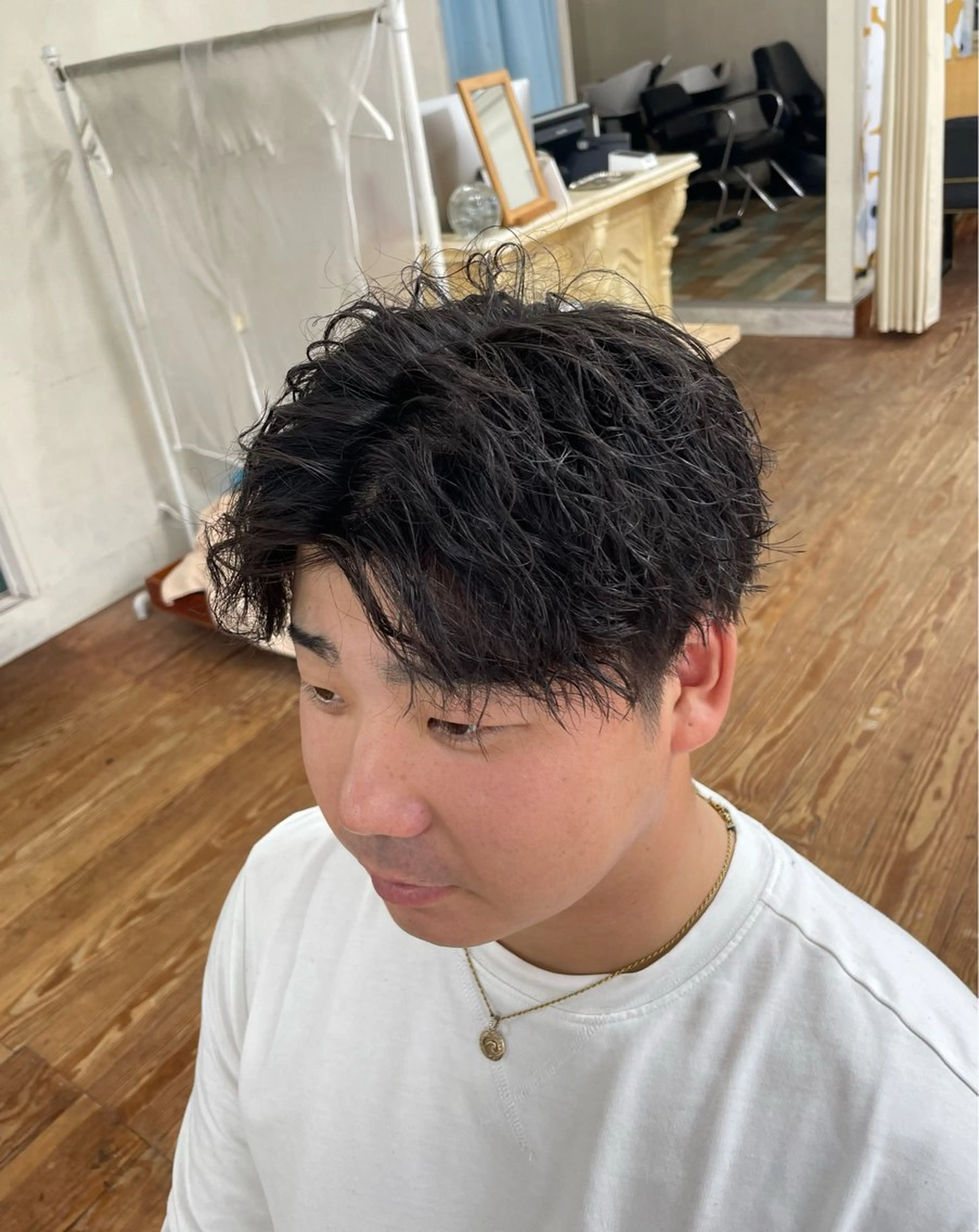 ショート パーマ メンズ カット 姫路アンメリーアン ダンのヘアスタイル