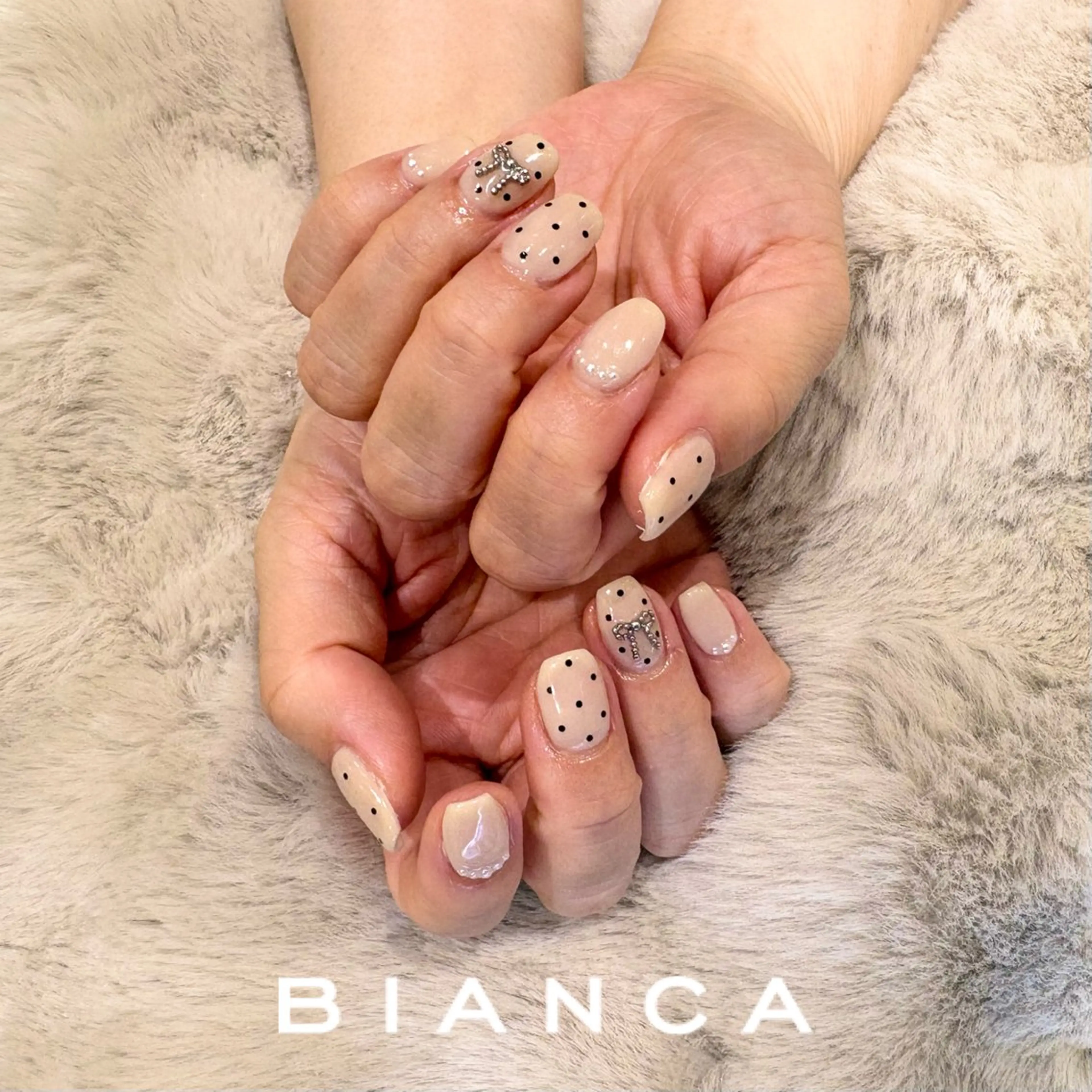 ネイル リボン ハンドネイル Bianca川口店 HIYAMA🍭のネイルデザイン