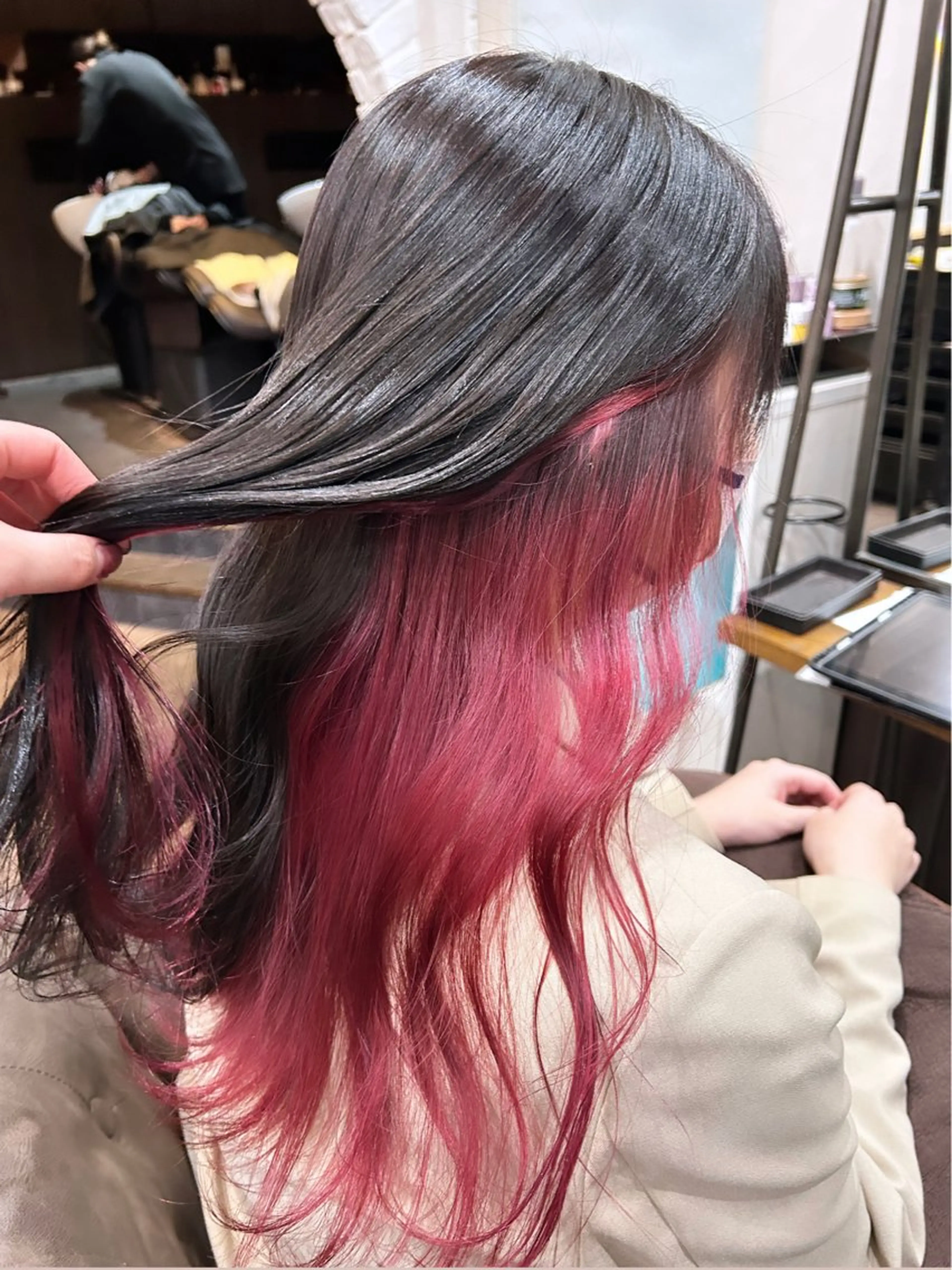 ロング カラー ヘアカラー トリートメント 🦄🩵YUNA 🩵🦄のヘアスタイル