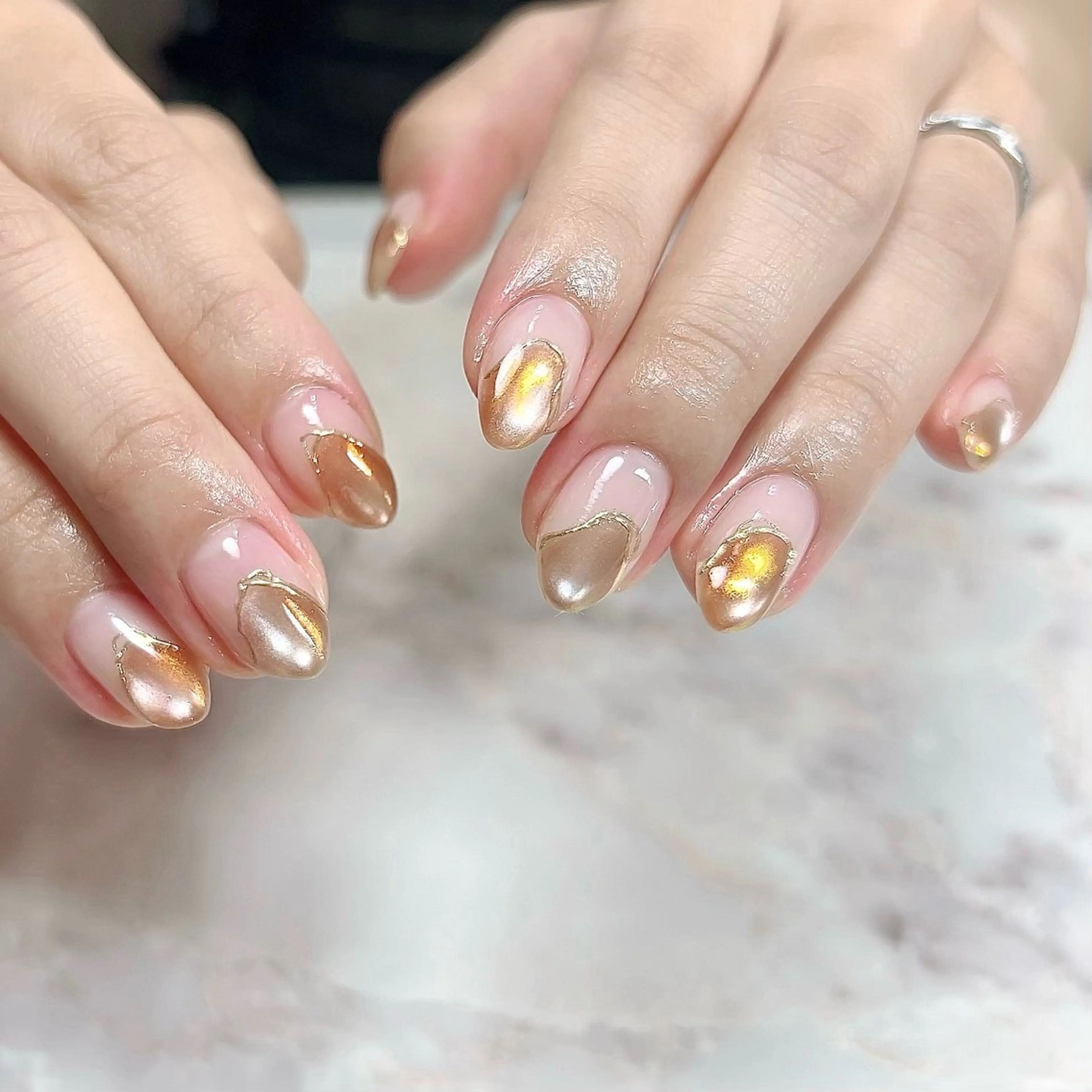 ミディアム ハンドネイル cattleya nailのネイルデザイン