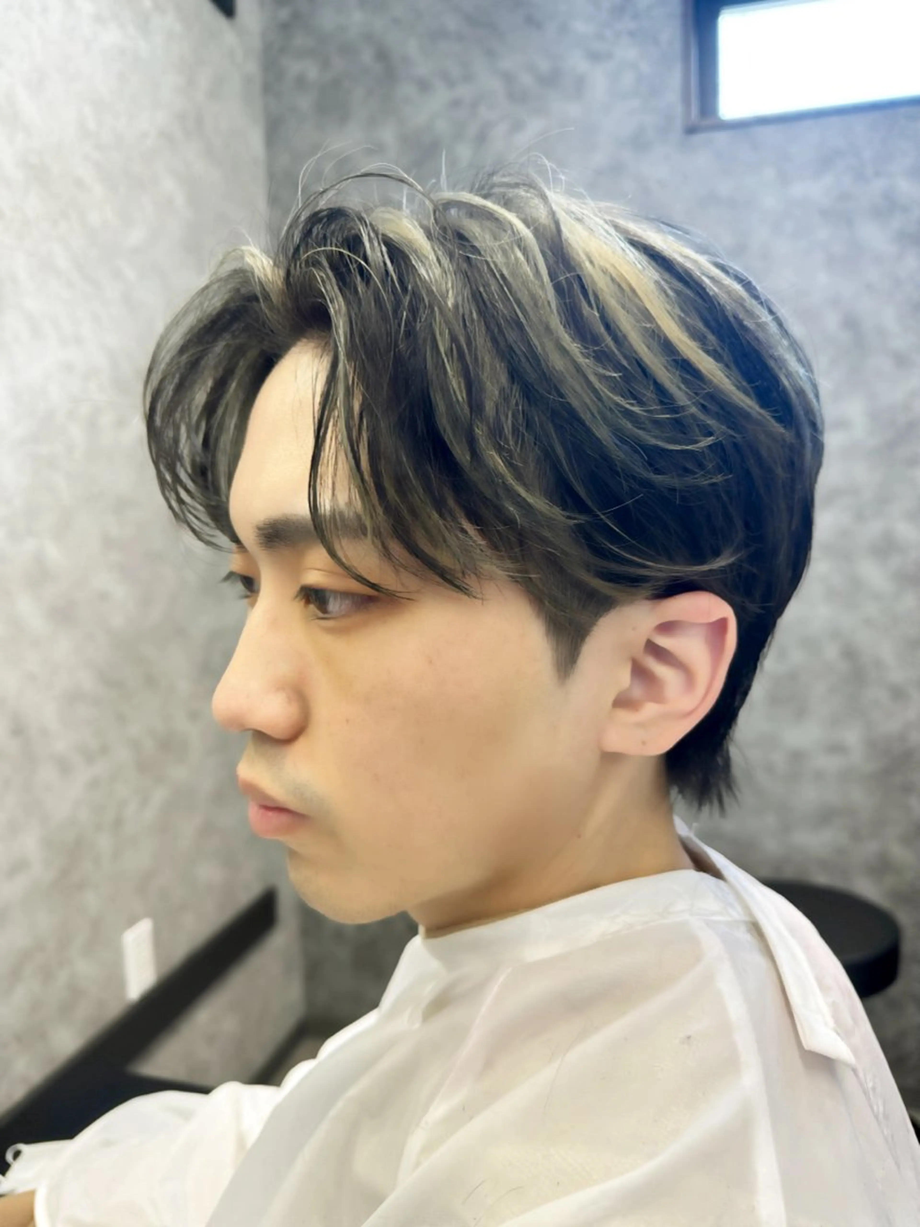 ショート メンズ センターパート メンズ韓国風 韓国風ヘア SLAY.所属・早川 裕太のヘアスタイル