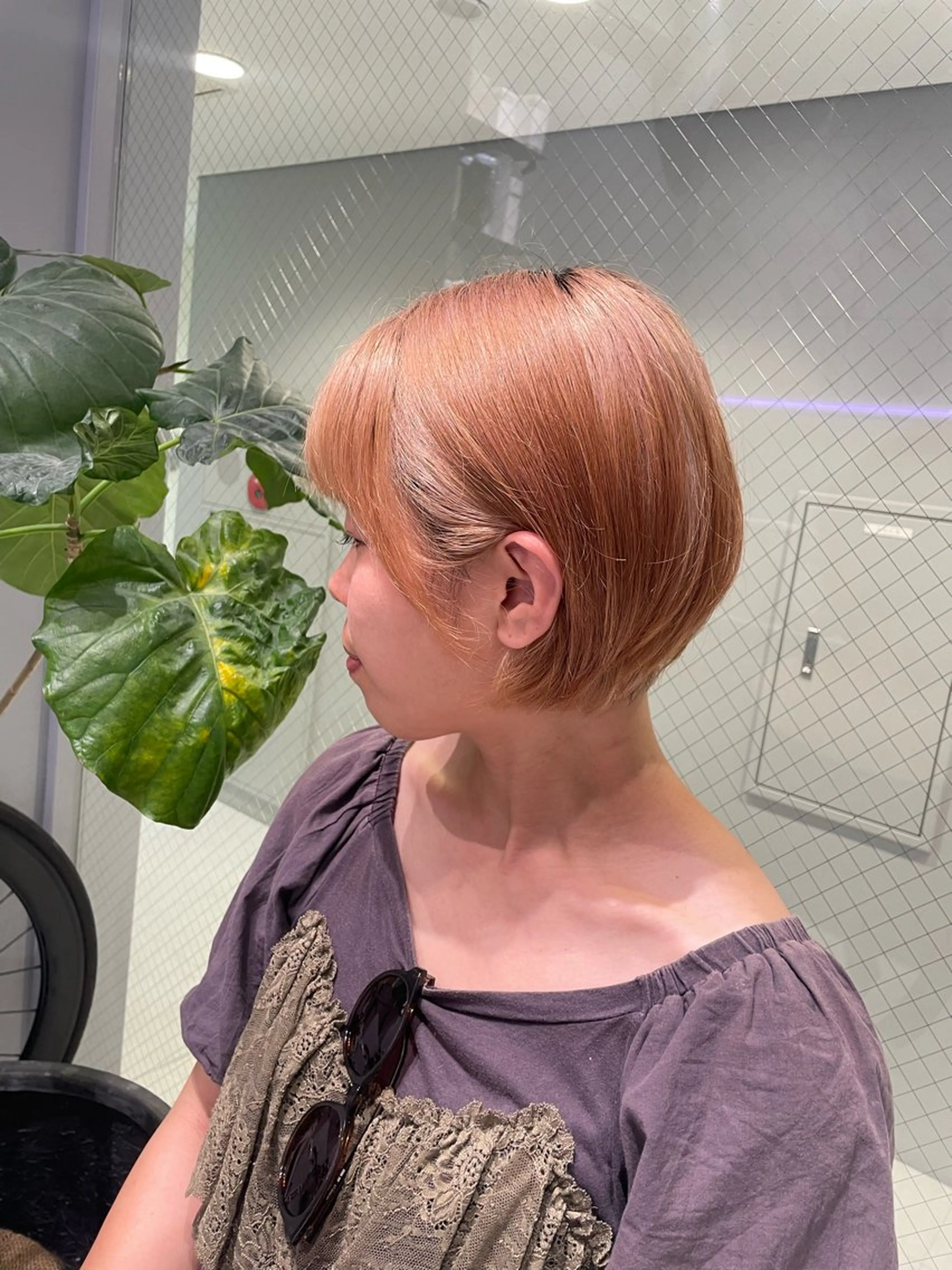 ショート 菜々🫧新宿 透明感ケアブリーチのヘアスタイル