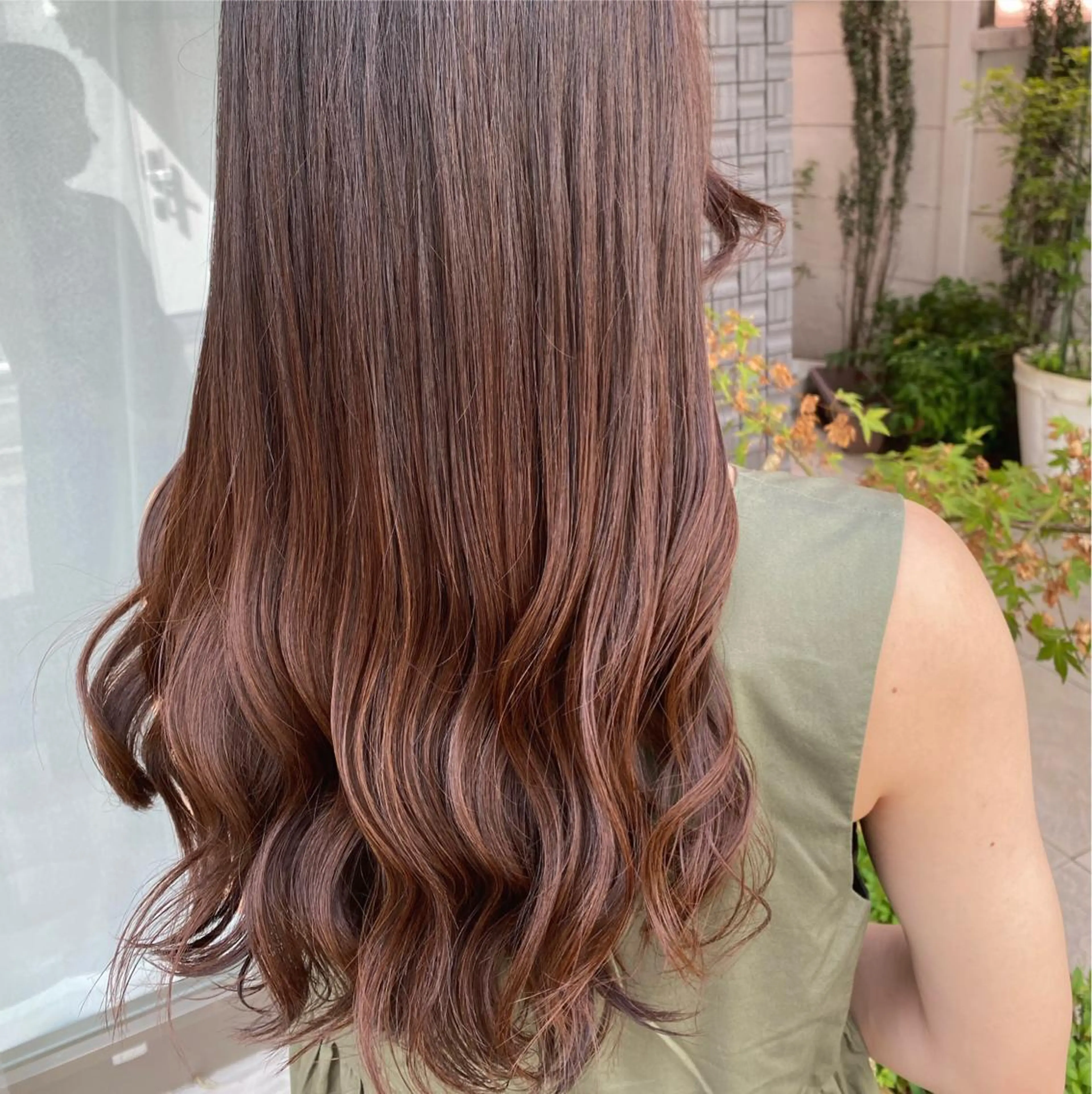 セミロング カラー ブラウンカラー チョコレートブラウン グレージュ/透明感/ 韓国ヘア/RISAのヘアスタイル