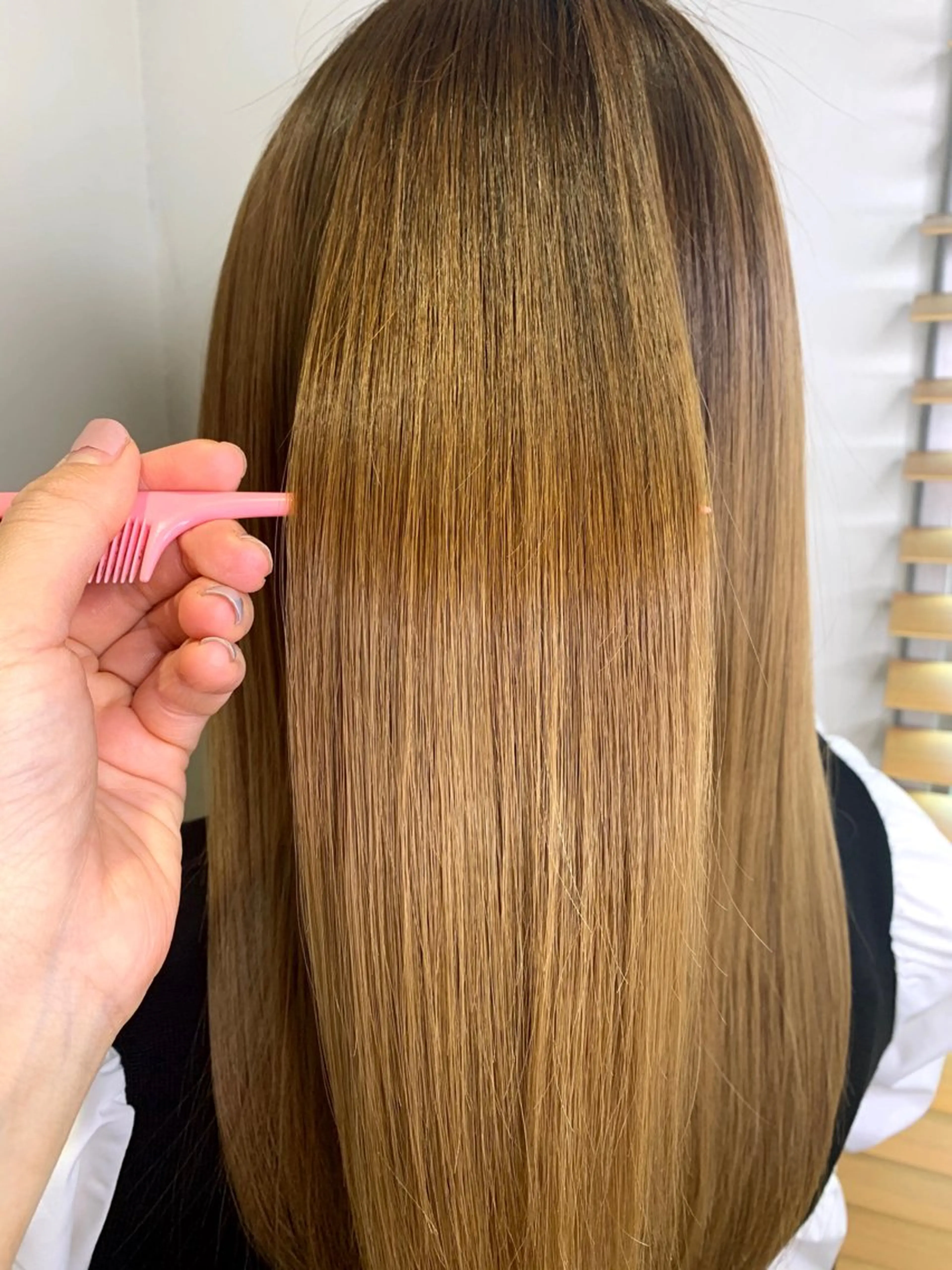 セミロング カラー カット 縮毛矯正 トリートメント ヘッドスパ ヘアセット 髪質改善/縮毛/新宿 🫧SUZUKA🫧のヘアスタイル