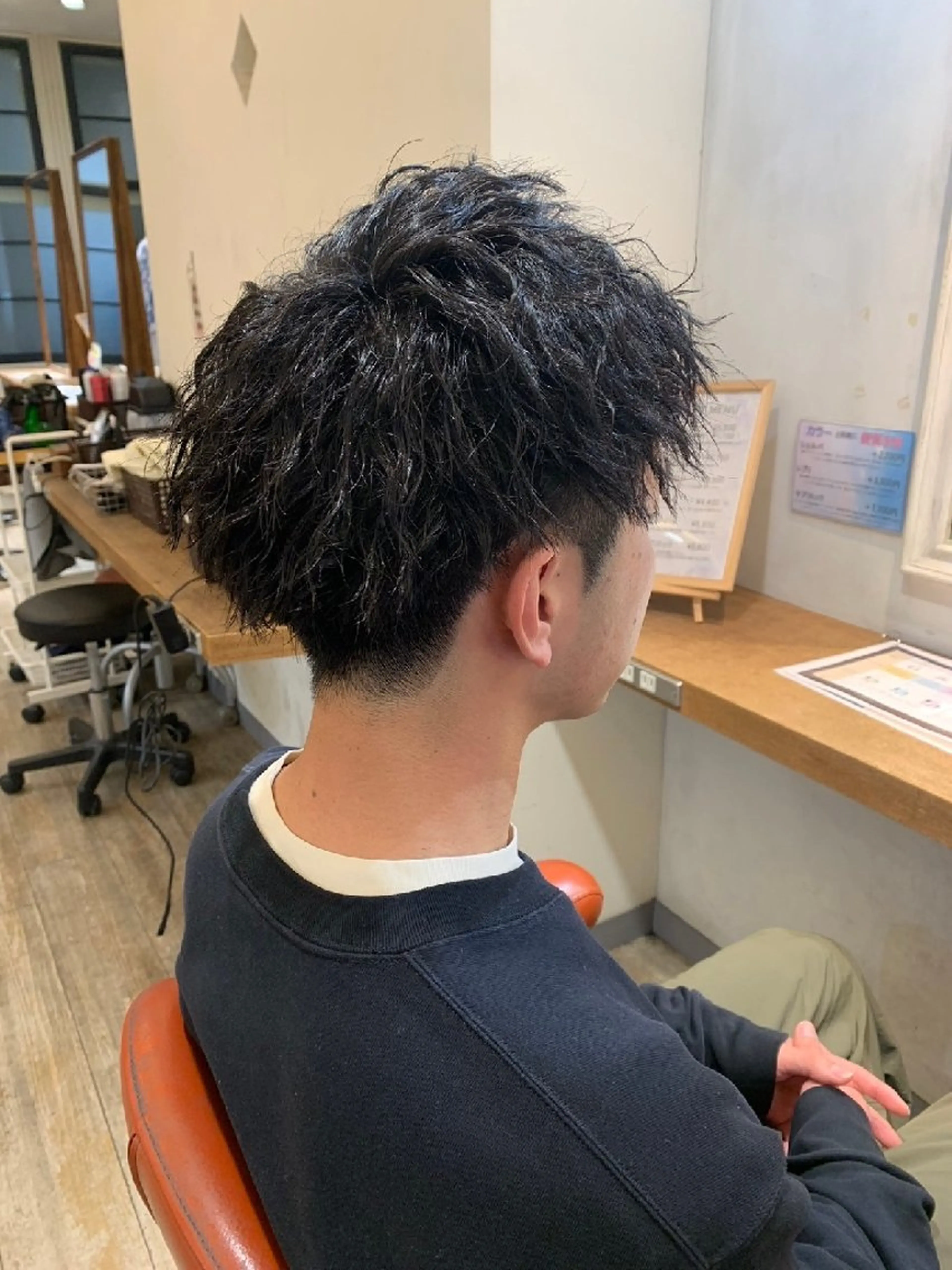 メンズカット＋ツイスト/波巻き/ツイストスパイラル＋魔法のバブルの写真