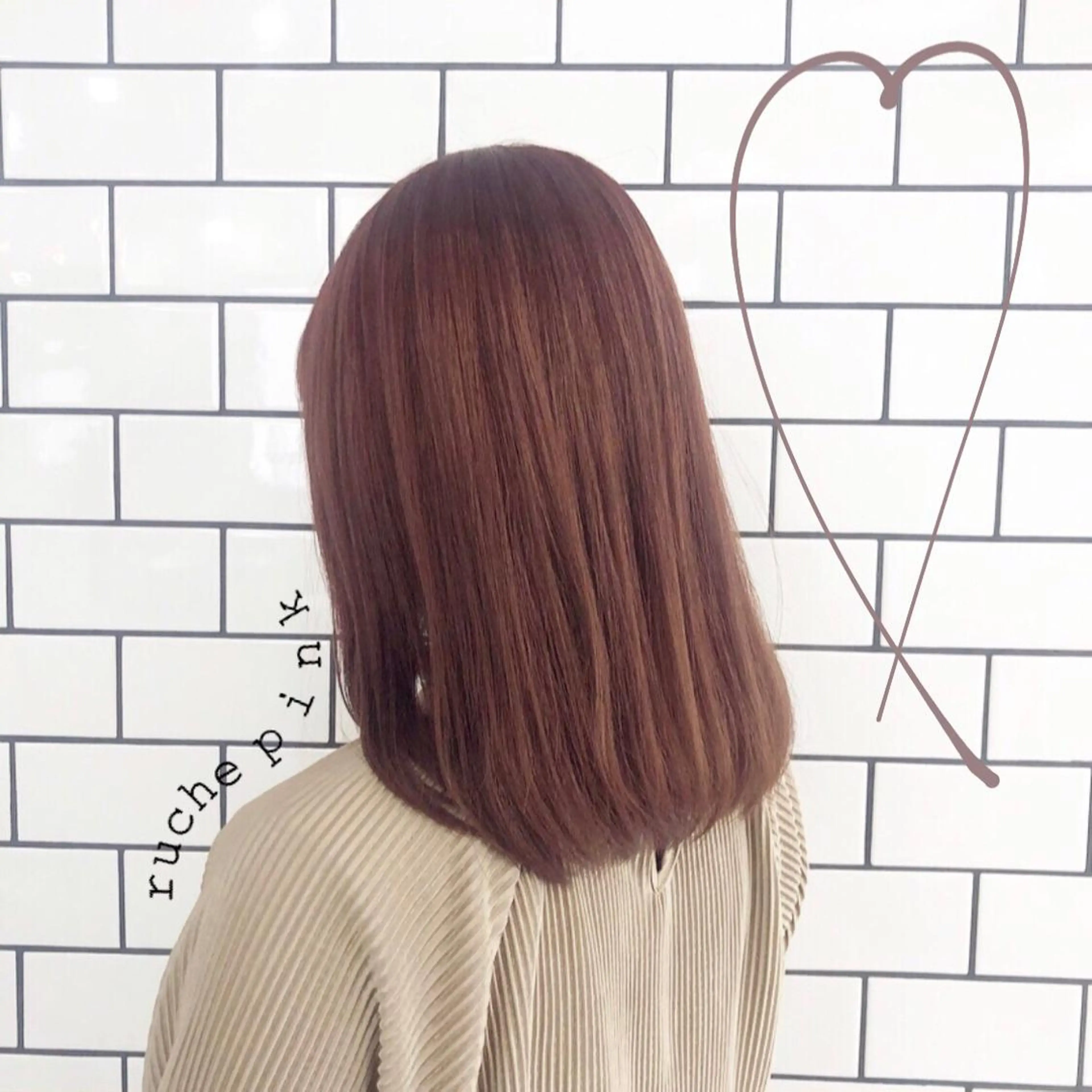 ミディアム カラー お洒落パーマ/ 艶カラー/michiのヘアスタイル