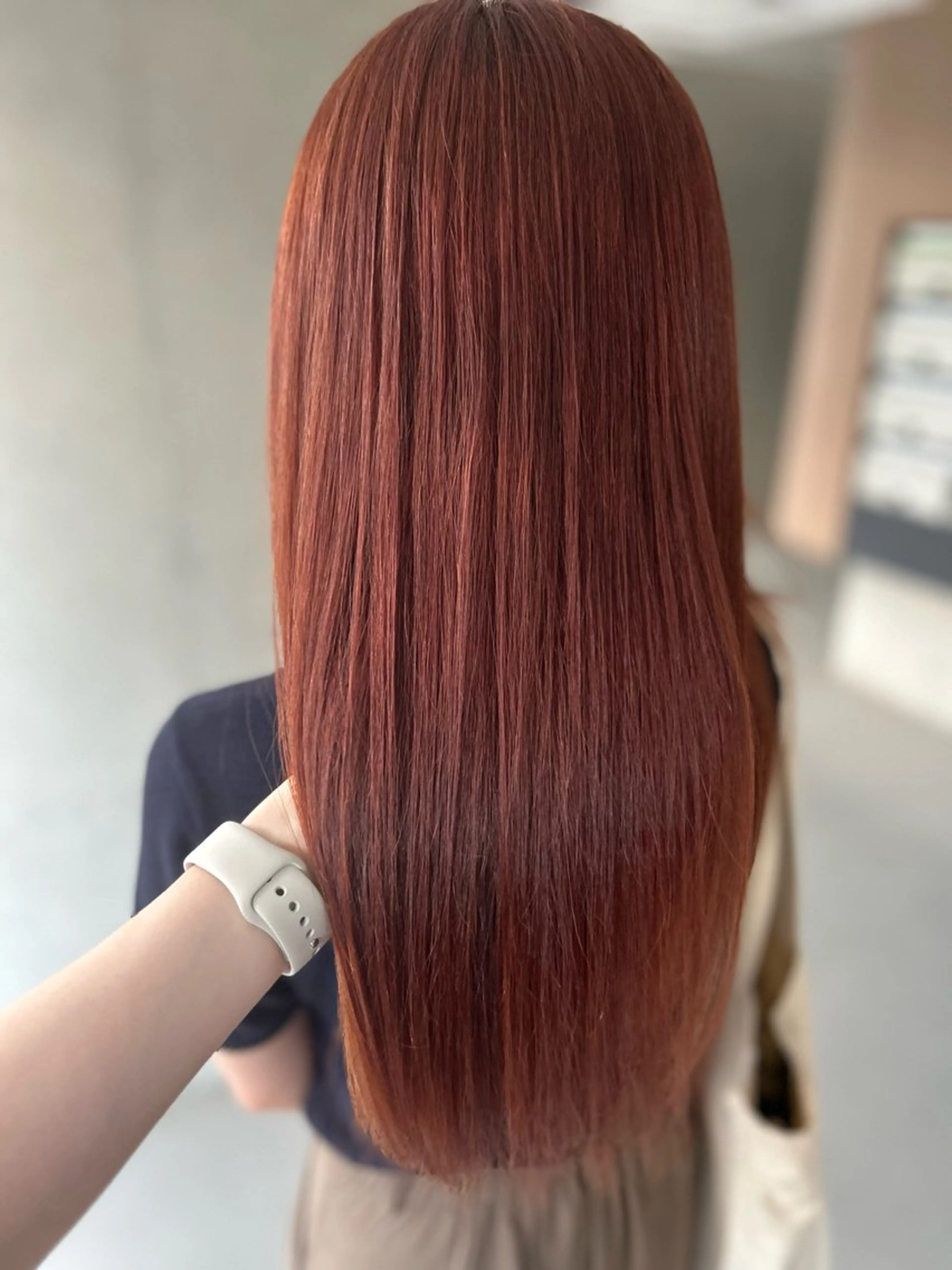 ロング カラー ブリーチ ブリーチなしカラー 縮毛矯正 レナ🧸‪🤎 アメリシュシュのヘアスタイル