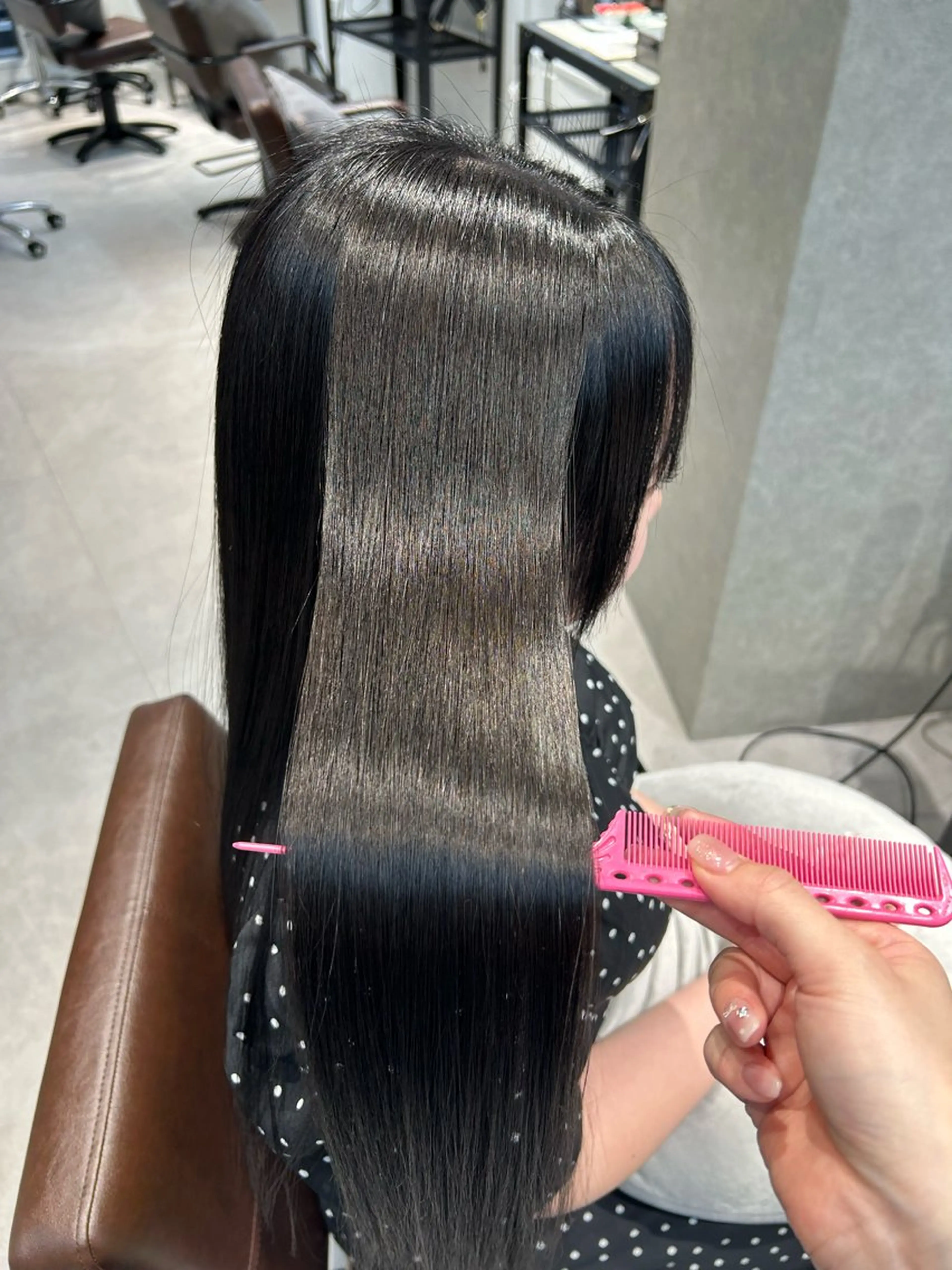 ロング カラー ヘアカラー 縮毛矯正 nina/髪質改善 /柔らかな艶髪🫧のヘアスタイル