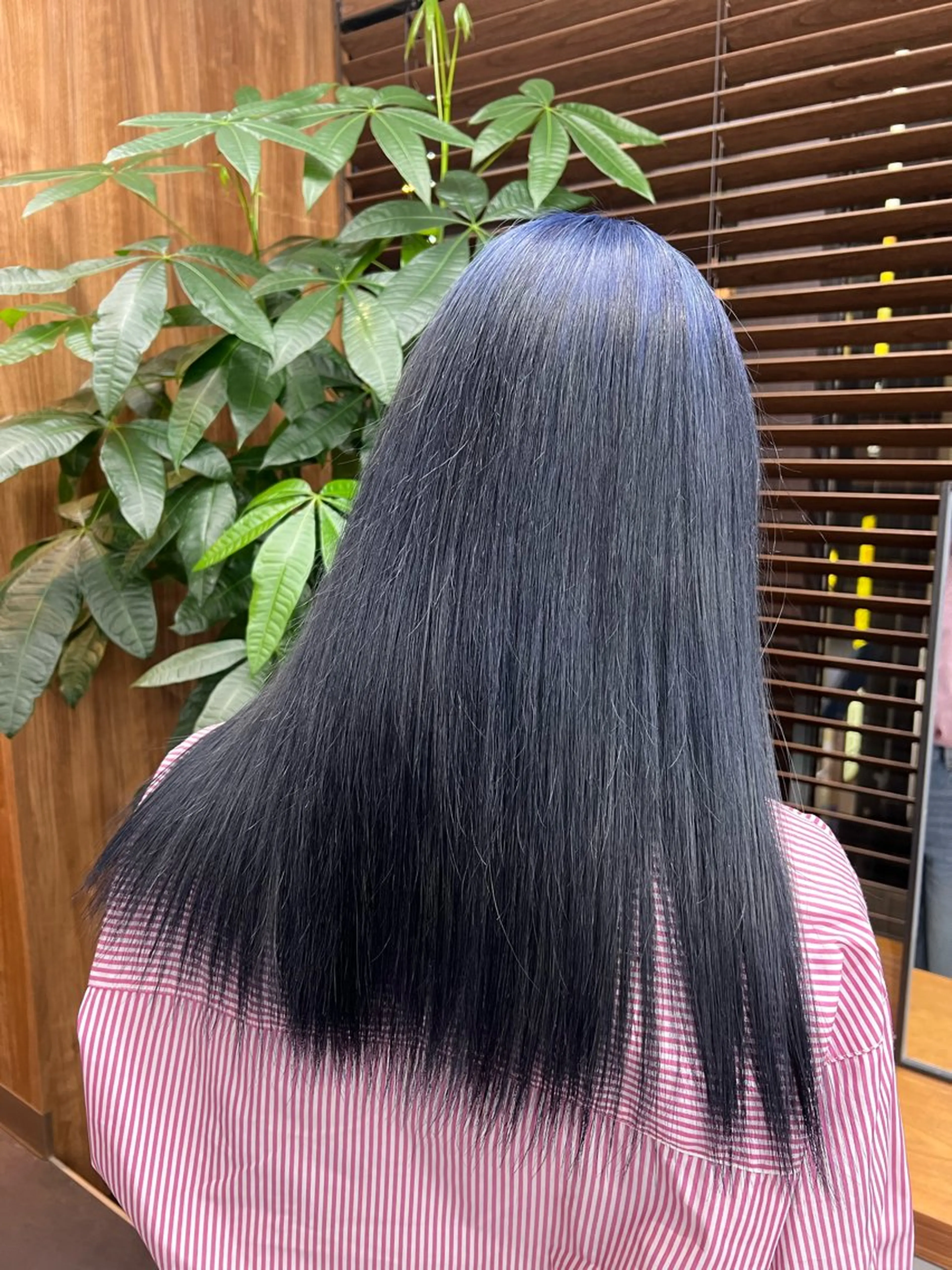 セミロング カラー ブリーチ ブルーカラー 透明感カラー デザインカラー ダブルカラー いろあそび所属・ショート/ウルフ カットモデル募集のヘアスタイル