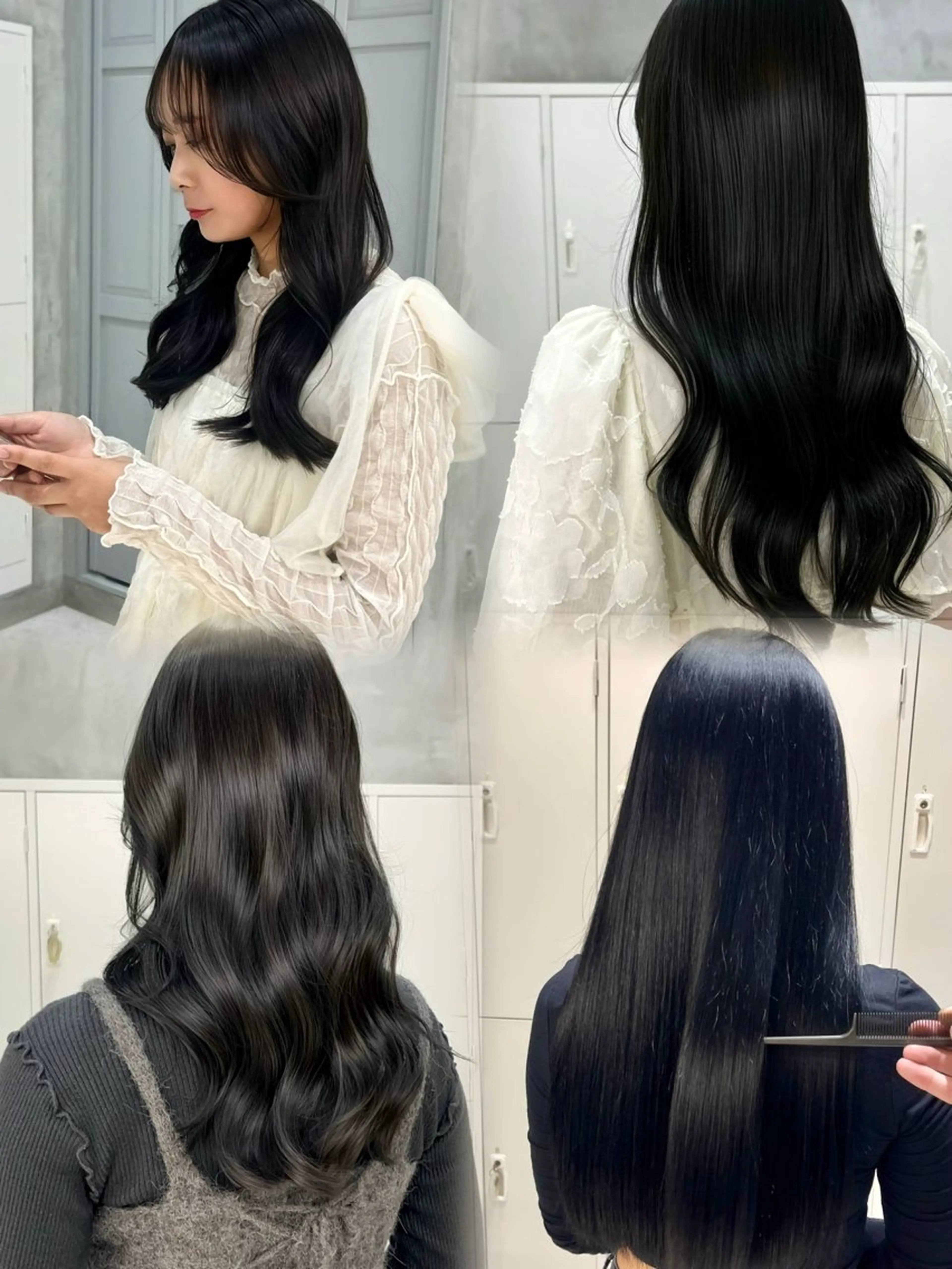 ロング カラー ブリーチ 透明感カラー ブリーチなしカラー 新宿📍韓国ヘア 🇰🇷透明感カラーのヘアスタイル