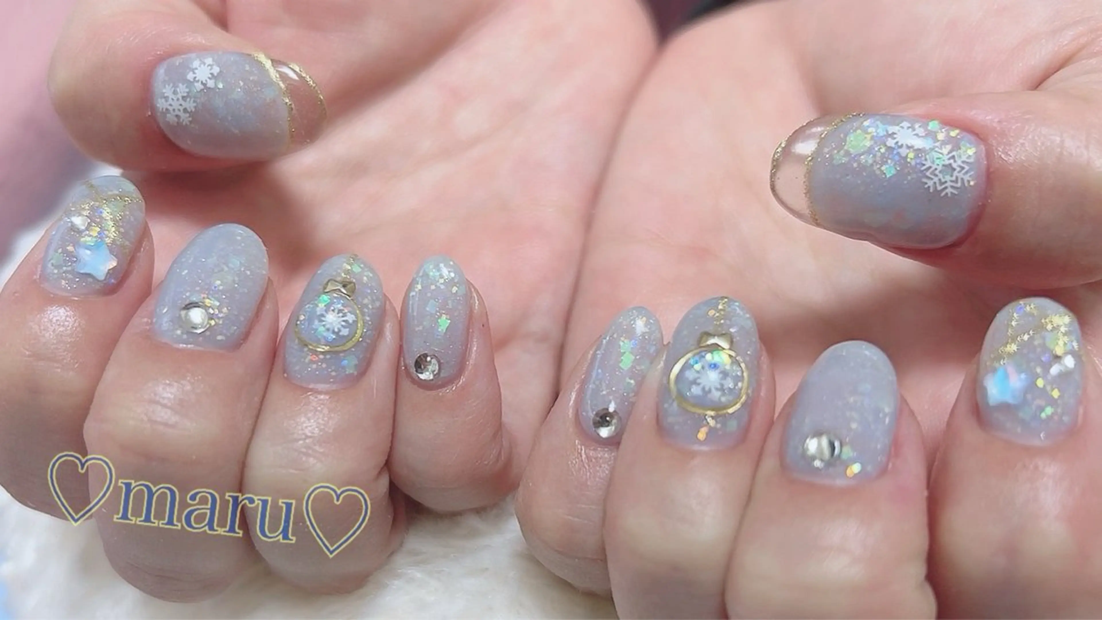 ネイル クリアネイル フレンチネイル ハンドネイル フットネイル まるみ ♡のネイルデザイン