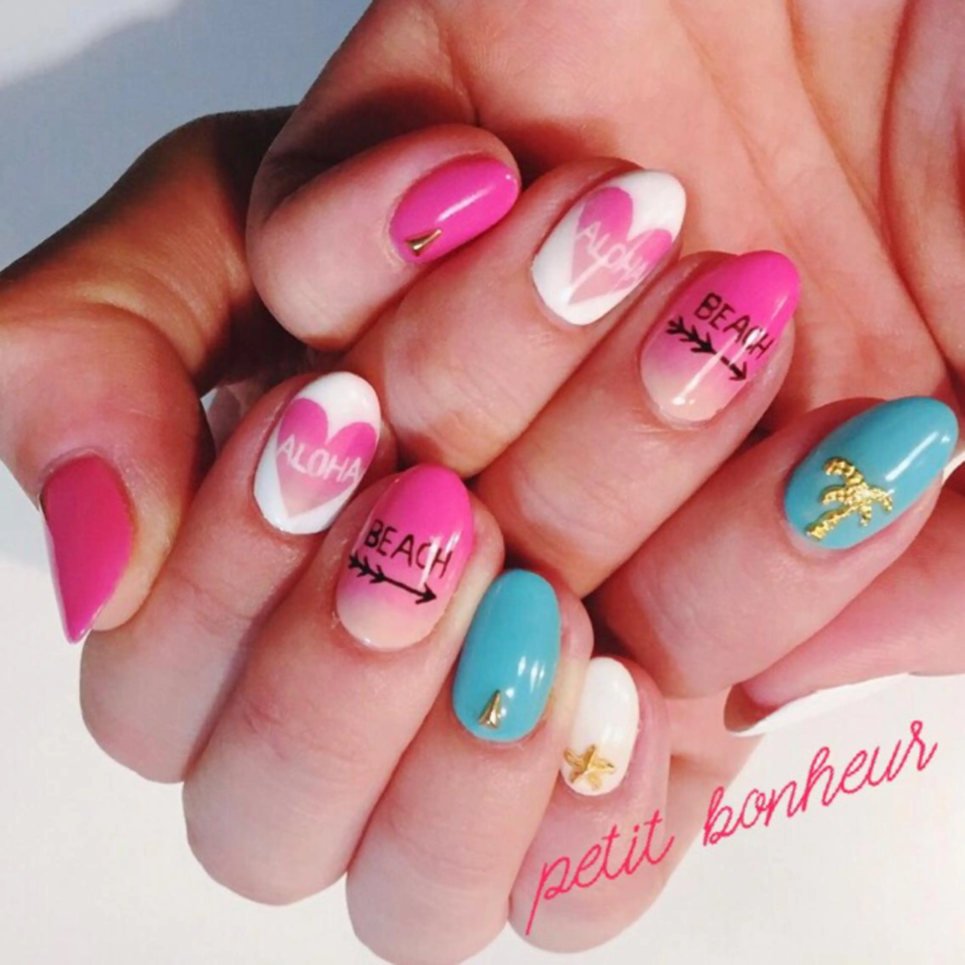 ネイル アートネイル 持ち込み 夏ネイル Mas Miのネイルデザイン