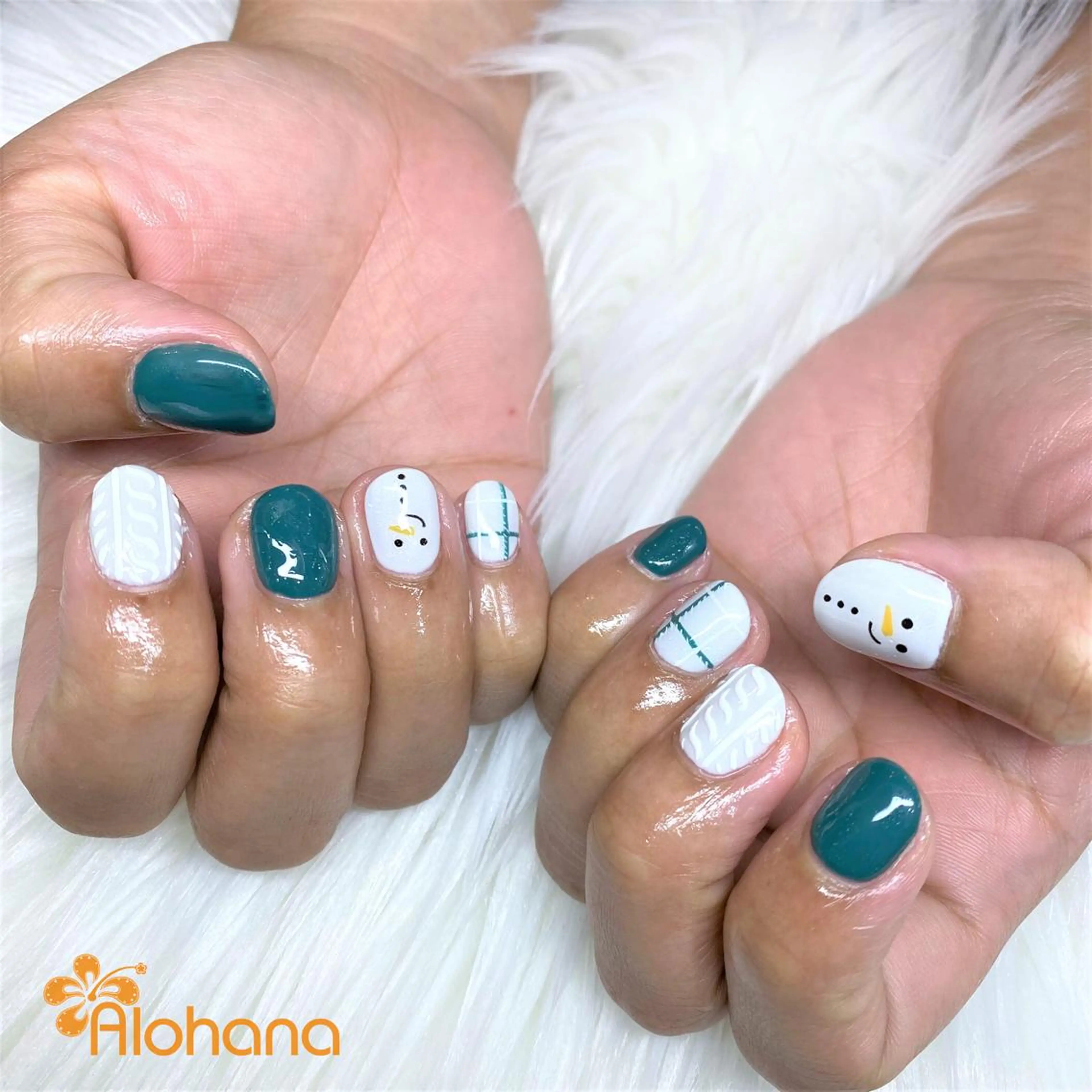 ネイル 冬ネイル ハンドネイル Alohana所属・Alohana Minaのネイルデザイン