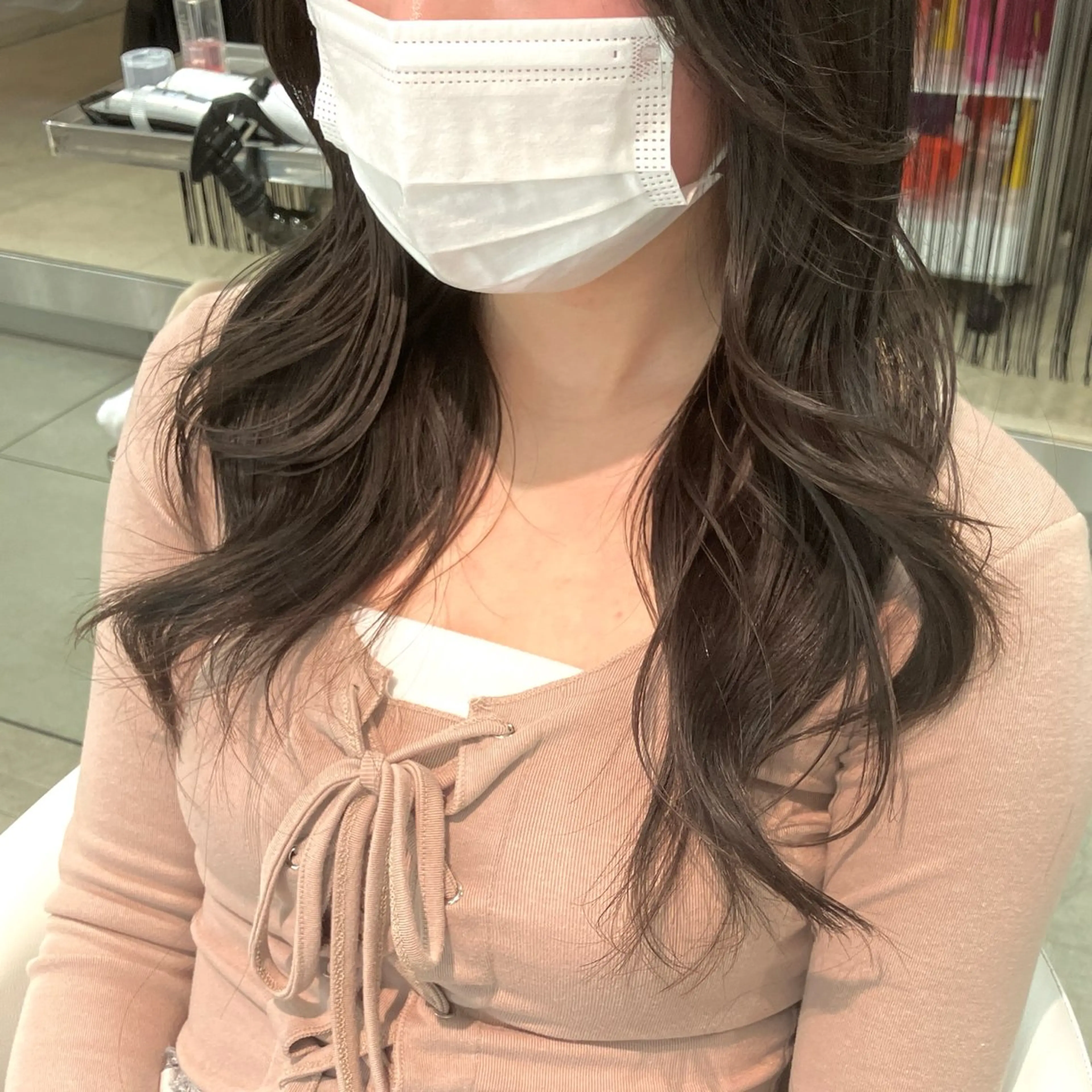 ロング カット トリートメント レイヤー/ブリ ーチ/ 岡本美優のヘアスタイル