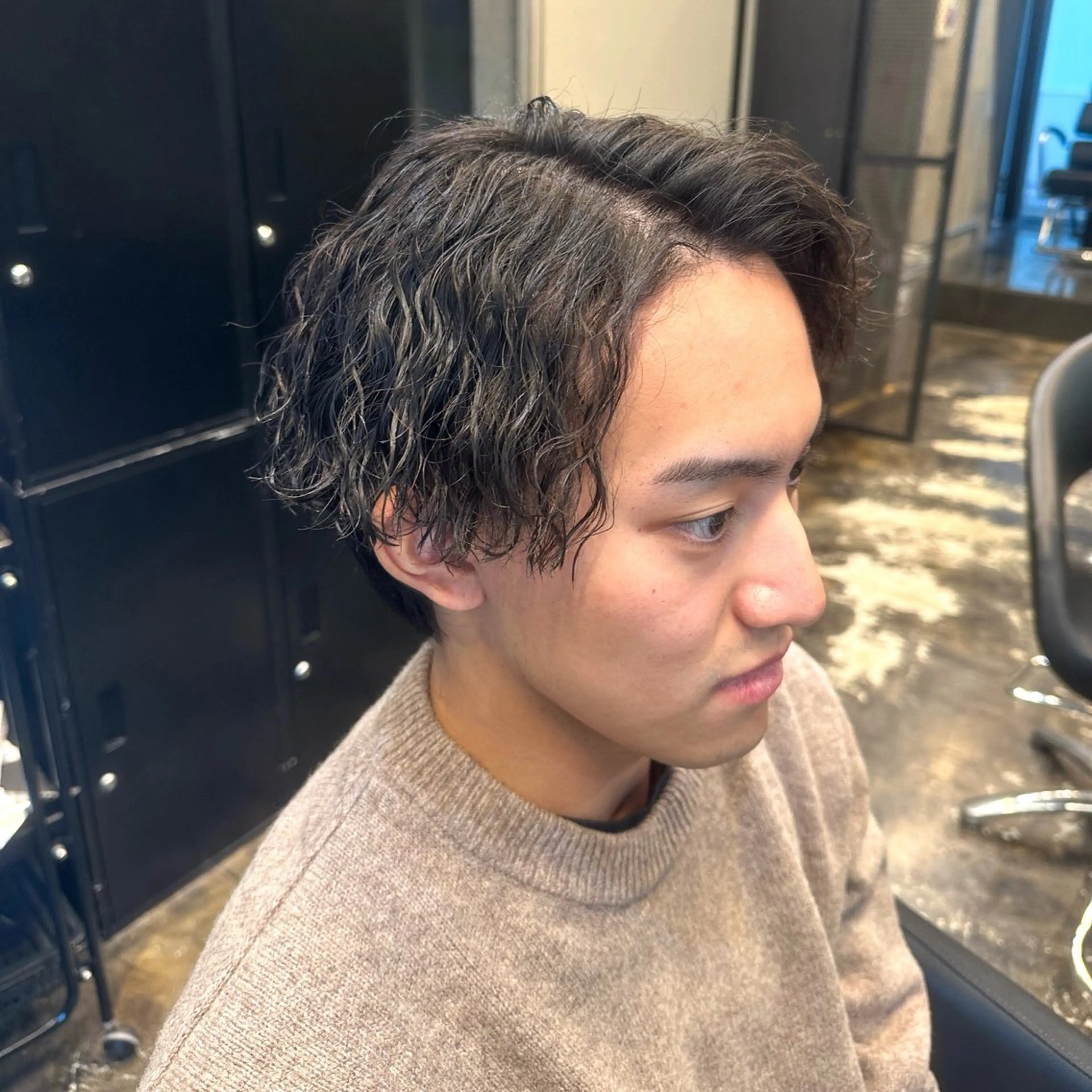 ミディアム パーマ メンズ カット パーマ トリートメント ツイスパ/メンズ パーマ/歩夢のヘアスタイル