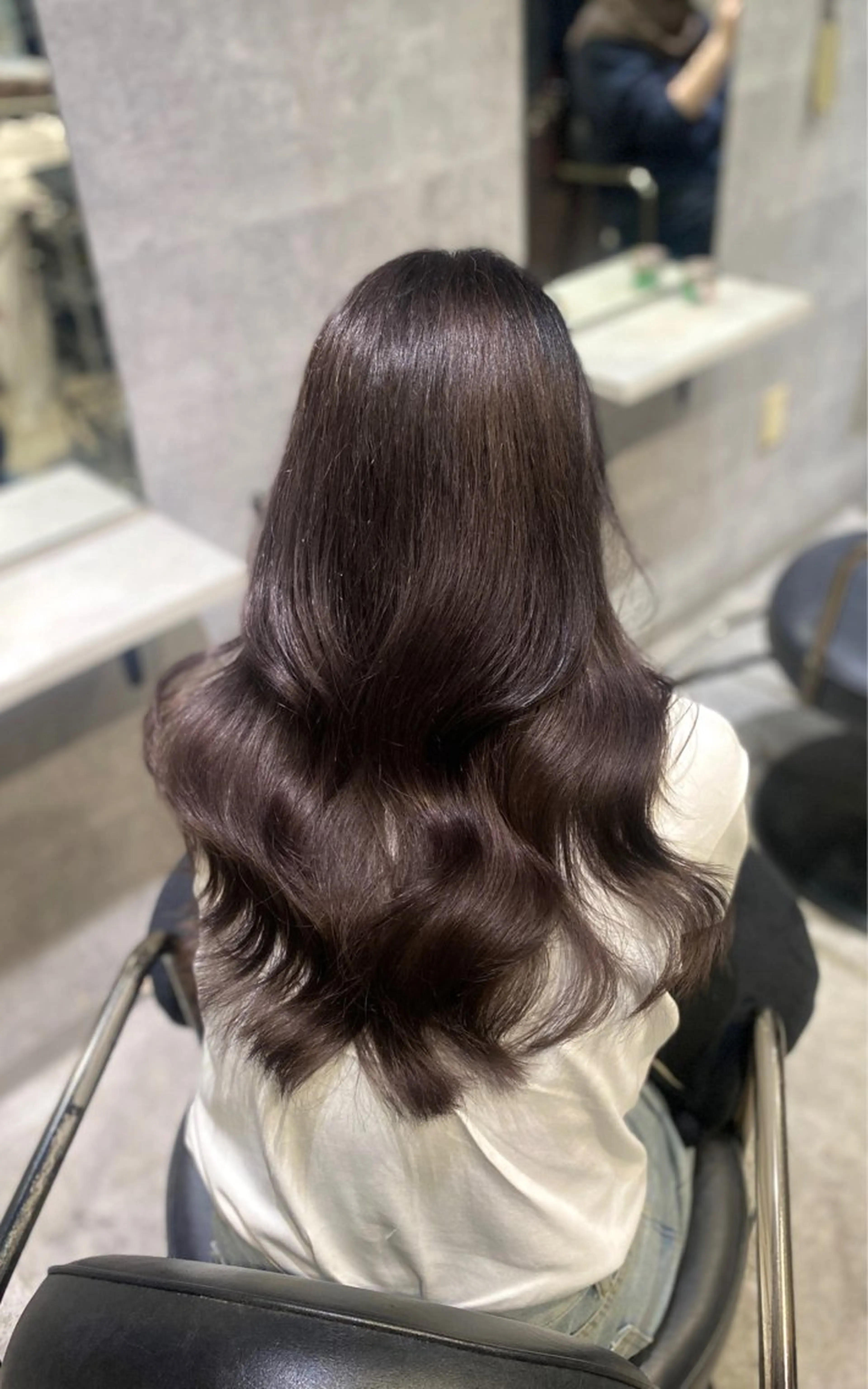 セミロング カット ヘアカラー _WHITE難波店[アンダーバーホワイト]所属・艶カラー/髪質改善 /韓国風/中村嘉秀のヘアスタイル