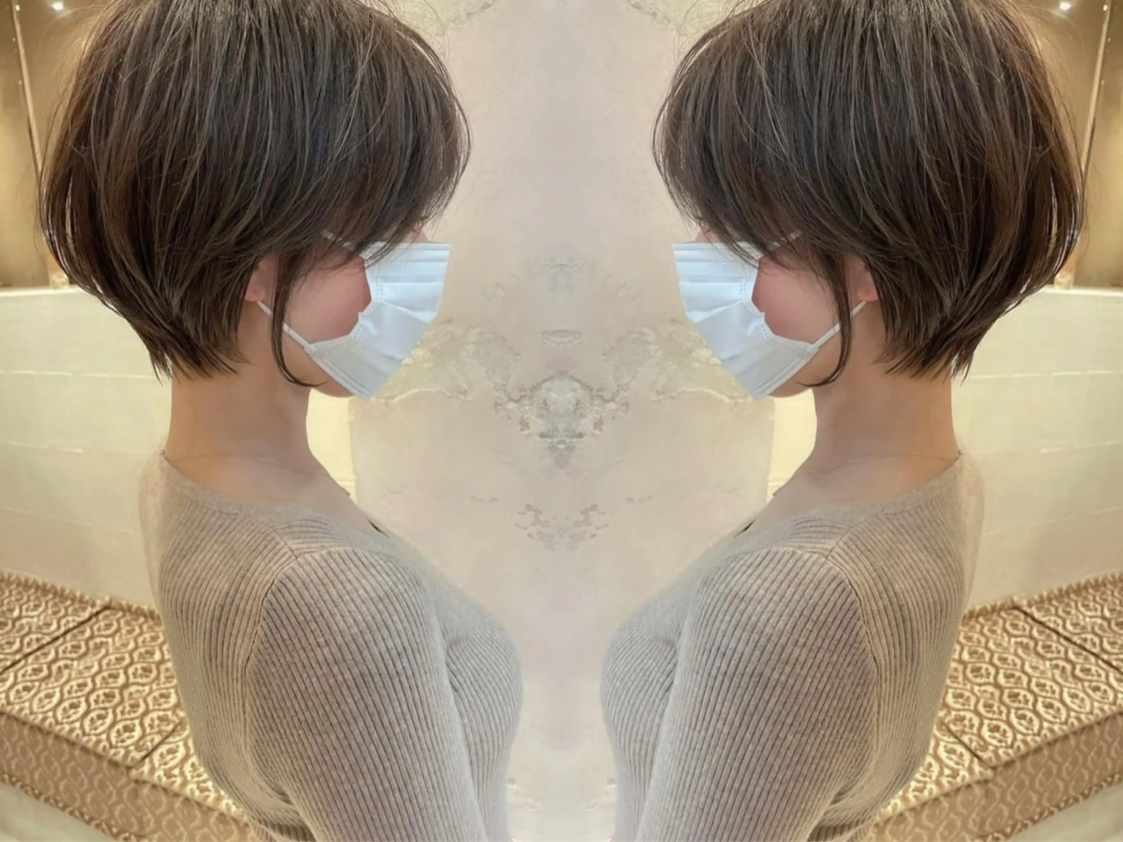 ショート カラー 丸みショート ショートヘア カット ヘアカラー トリートメント ショート/ボブ 岡田洸太のヘアスタイル