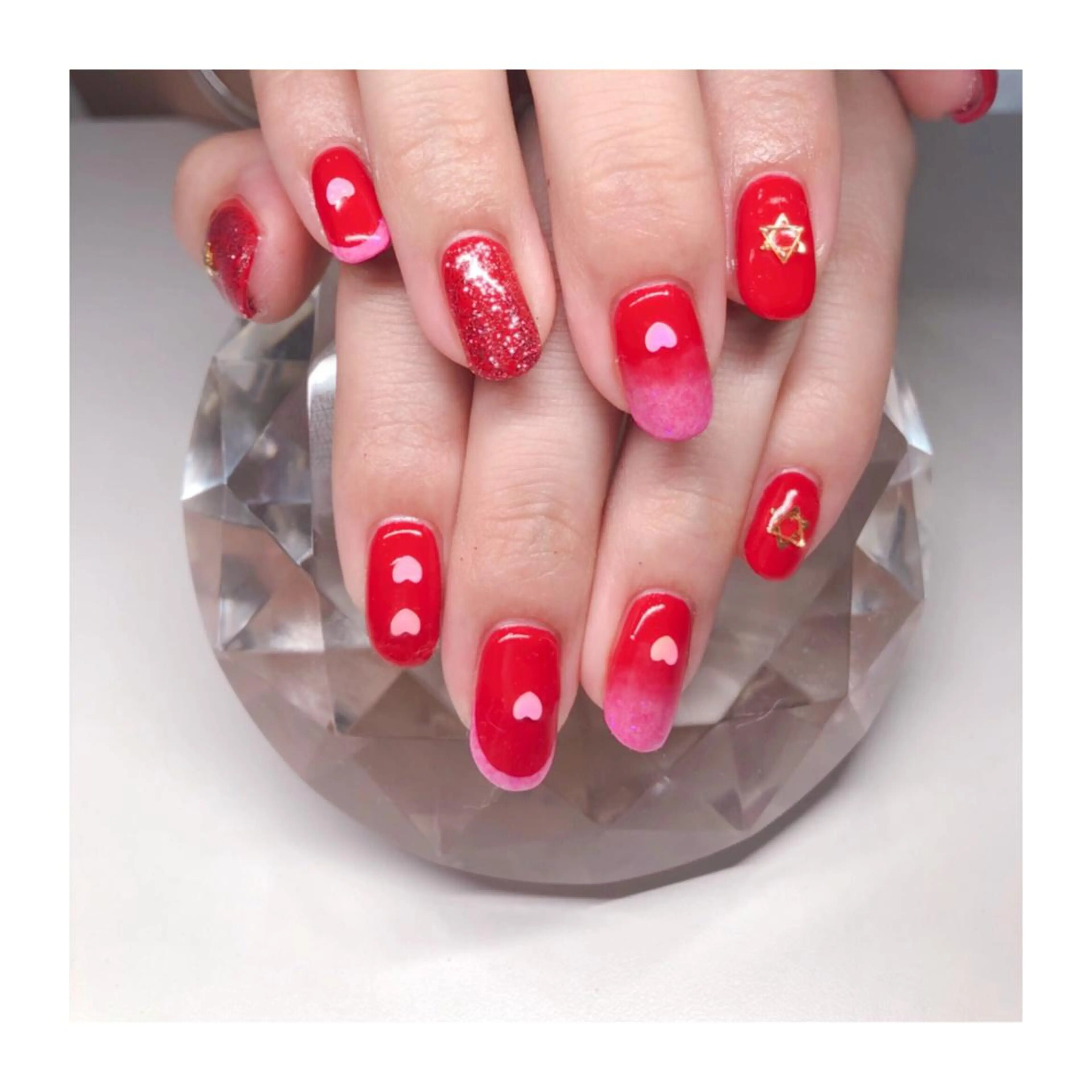 ネイル ハート ハンドネイル Nailsalon -Aのネイルデザイン