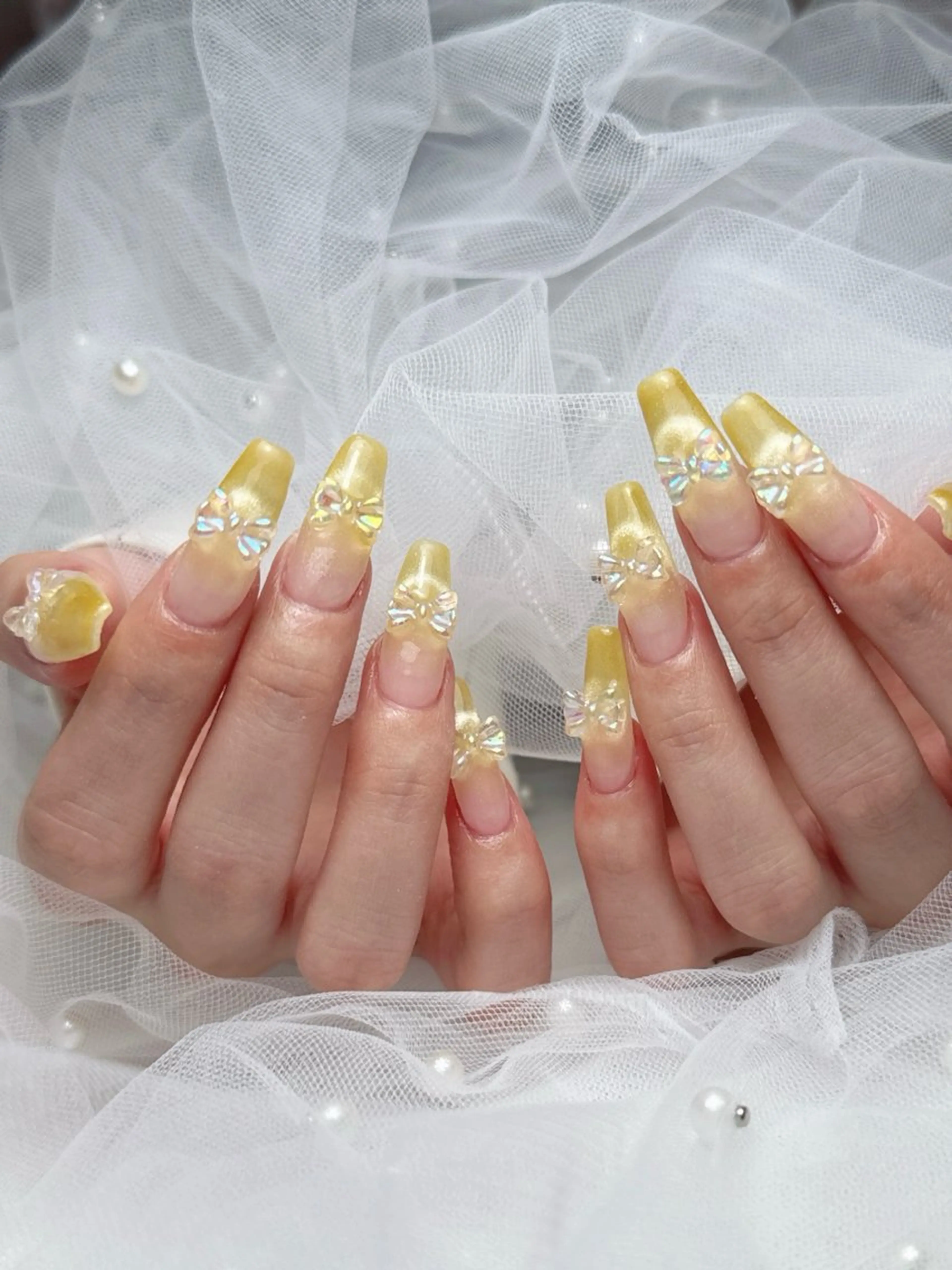 ネイル フレンチネイル ジェルネイル ハート 韓国ネイル マグネットネイル ハンドネイル ネイルサロン lotusのネイルデザイン