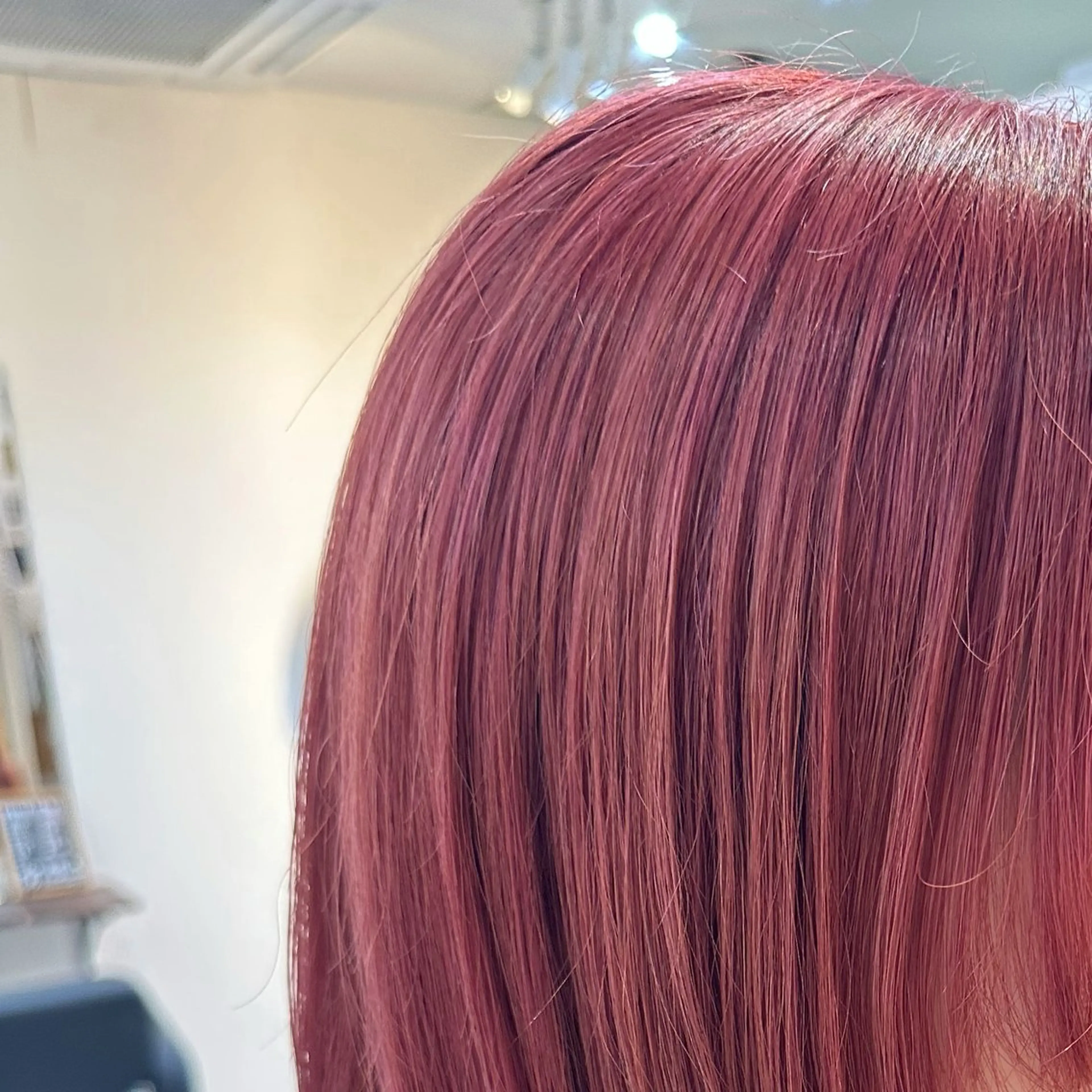 カラー ピンクカラー ヘアカラー 韓国レイヤー /艶カラー/ᴿᴵᴺのヘアスタイル