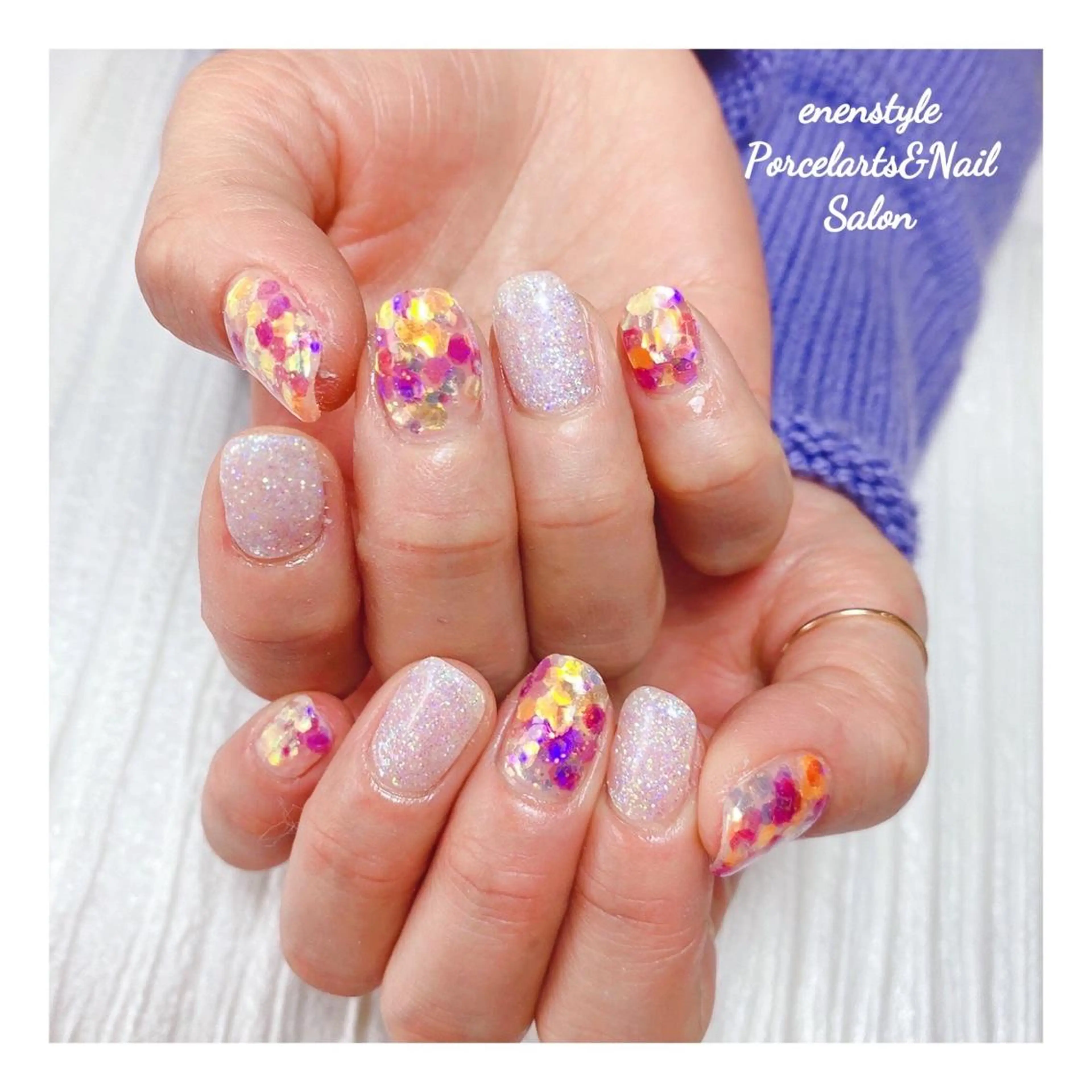 ミディアム ネイル 👑enen style👑のネイルデザイン