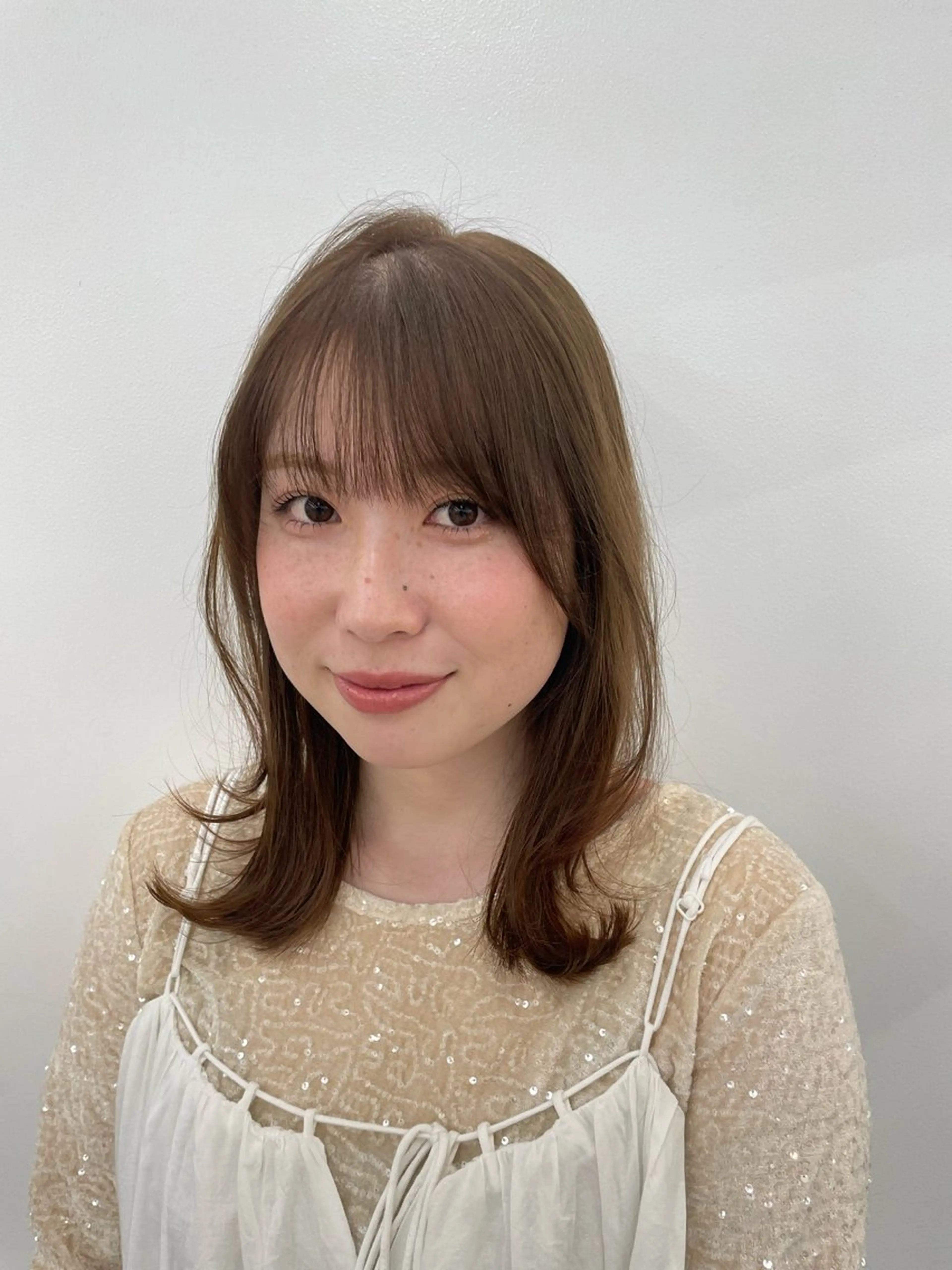 ミディアム カラー パーマ カット ヘアカラー トリートメント レイヤー/透明感/ 髪質改善🩵NANAのヘアスタイル