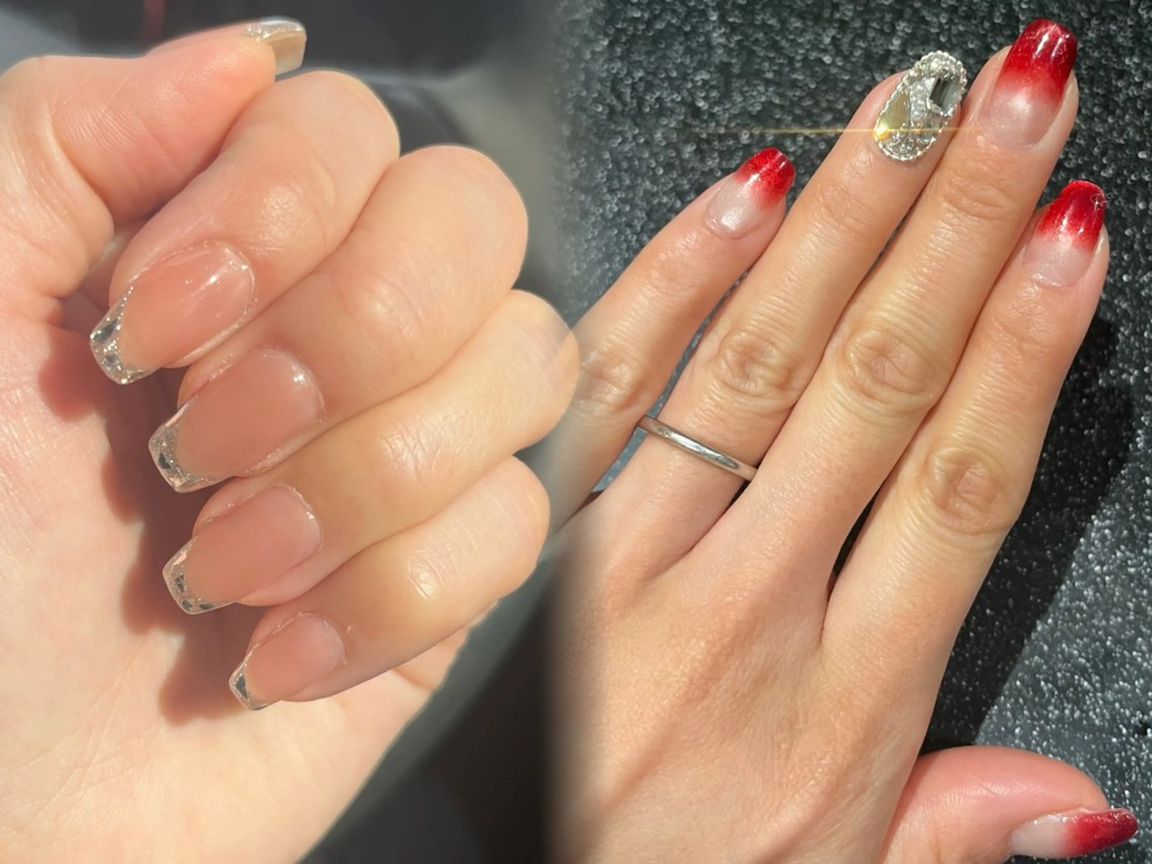 定額デザイン(ガラスフレンチ 、埋めつくし)の写真