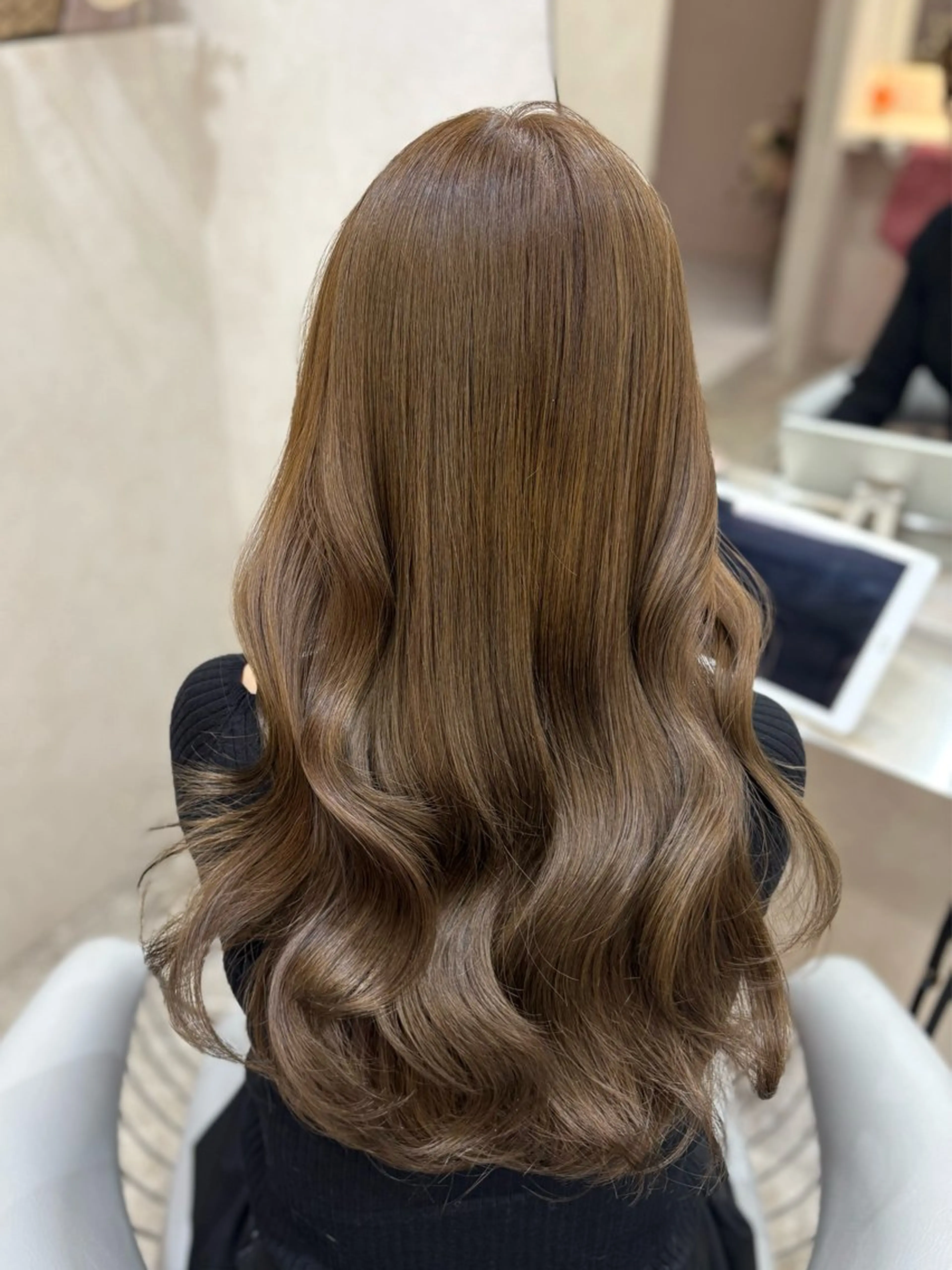 ロング カラー カット ヘアカラー トリートメント 新宿/韓国ヘア 中明度カラー/かやのヘアスタイル