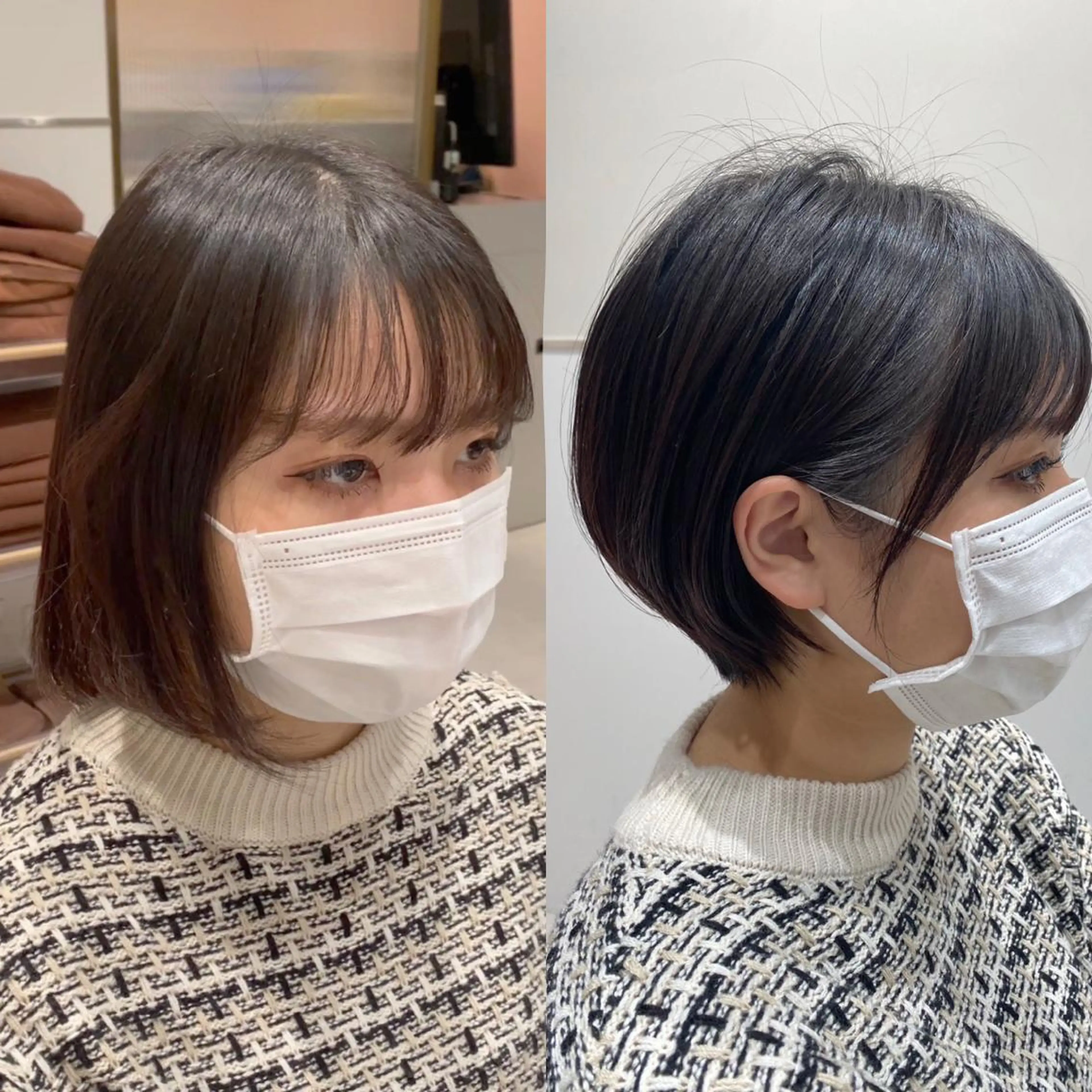 ショート カラー パーマ ヘアアレンジ 小野寺瑞希 /最小顔カットのヘアスタイル