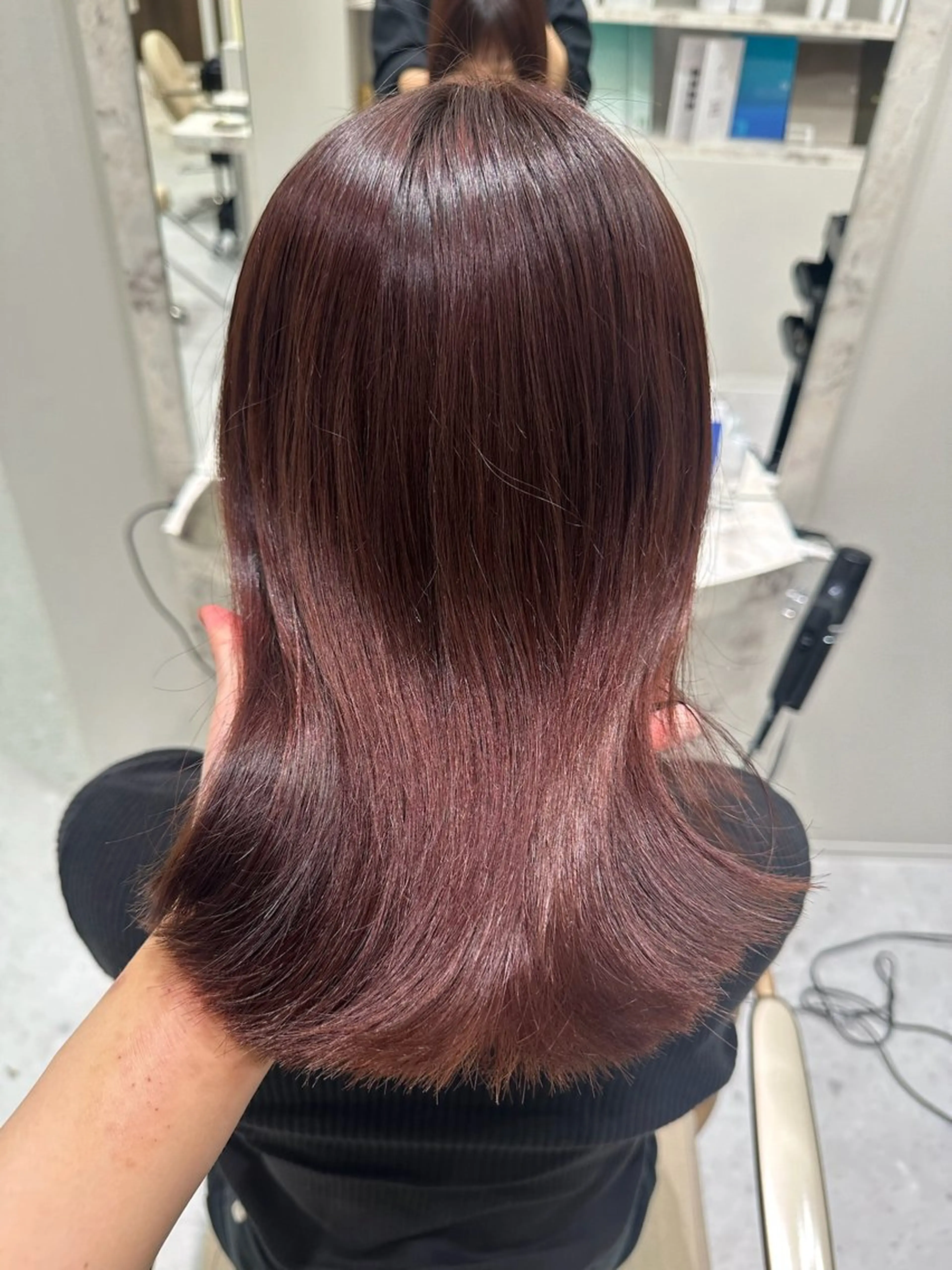 ミディアム カラー カット ヘアカラー トリートメント 韓国レイヤー✨ yasuko銀座のヘアスタイル