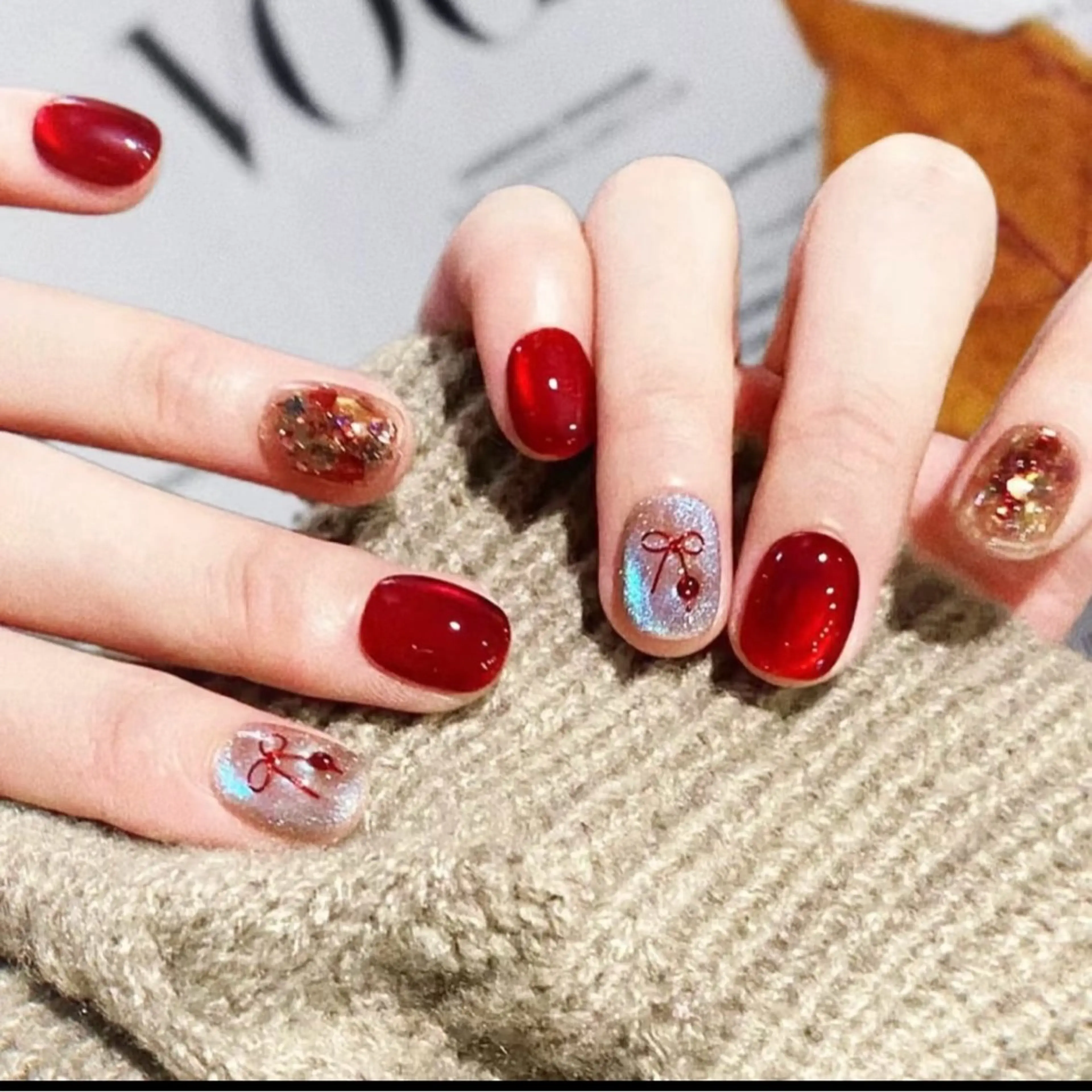 ネイル ハンドネイル H3 Nail Tsuki🦋💙のネイルデザイン