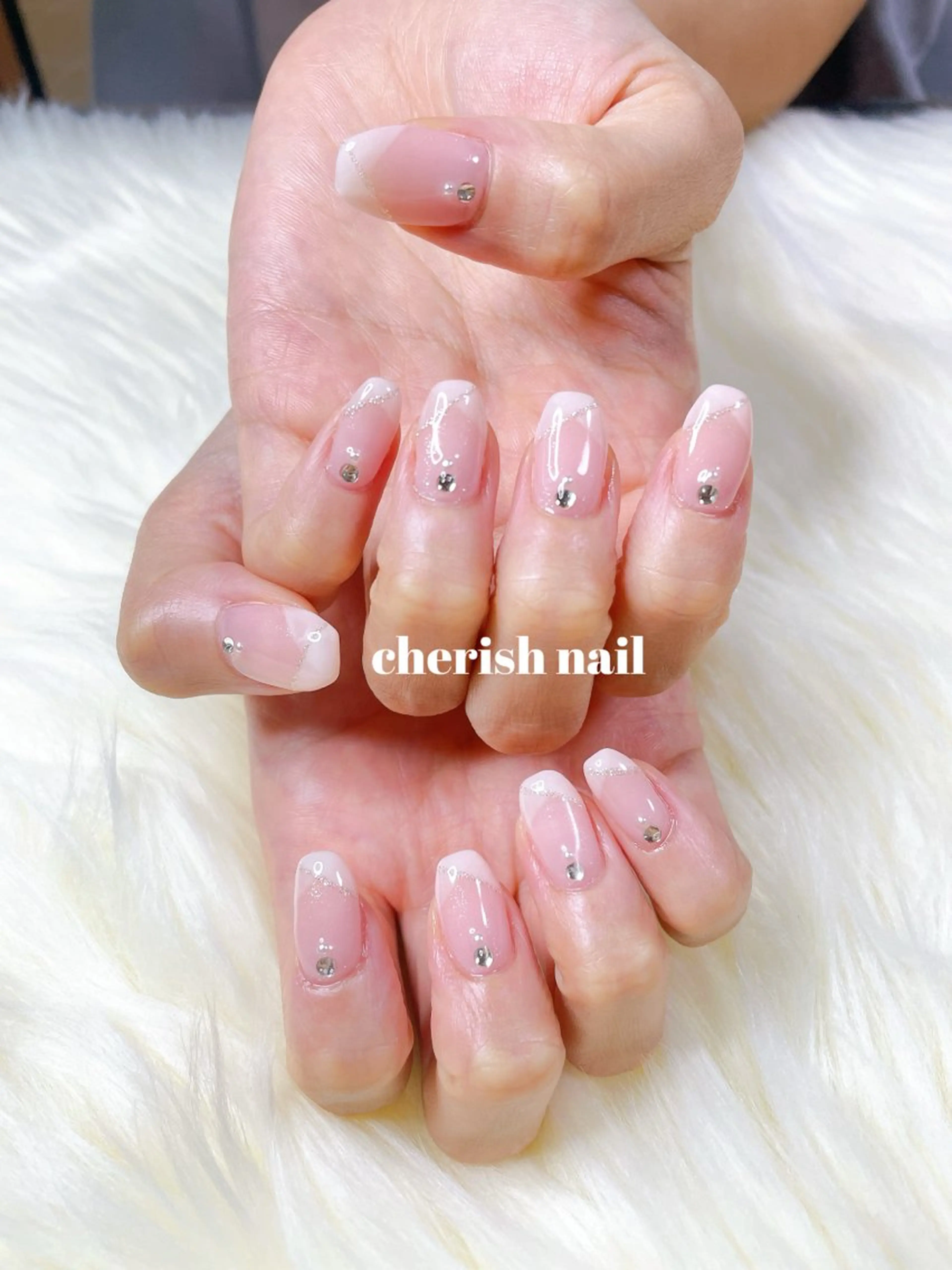 ネイル フレンチネイル オフィスネイル シンプルネイル ハンドネイル cherish nailのネイルデザイン