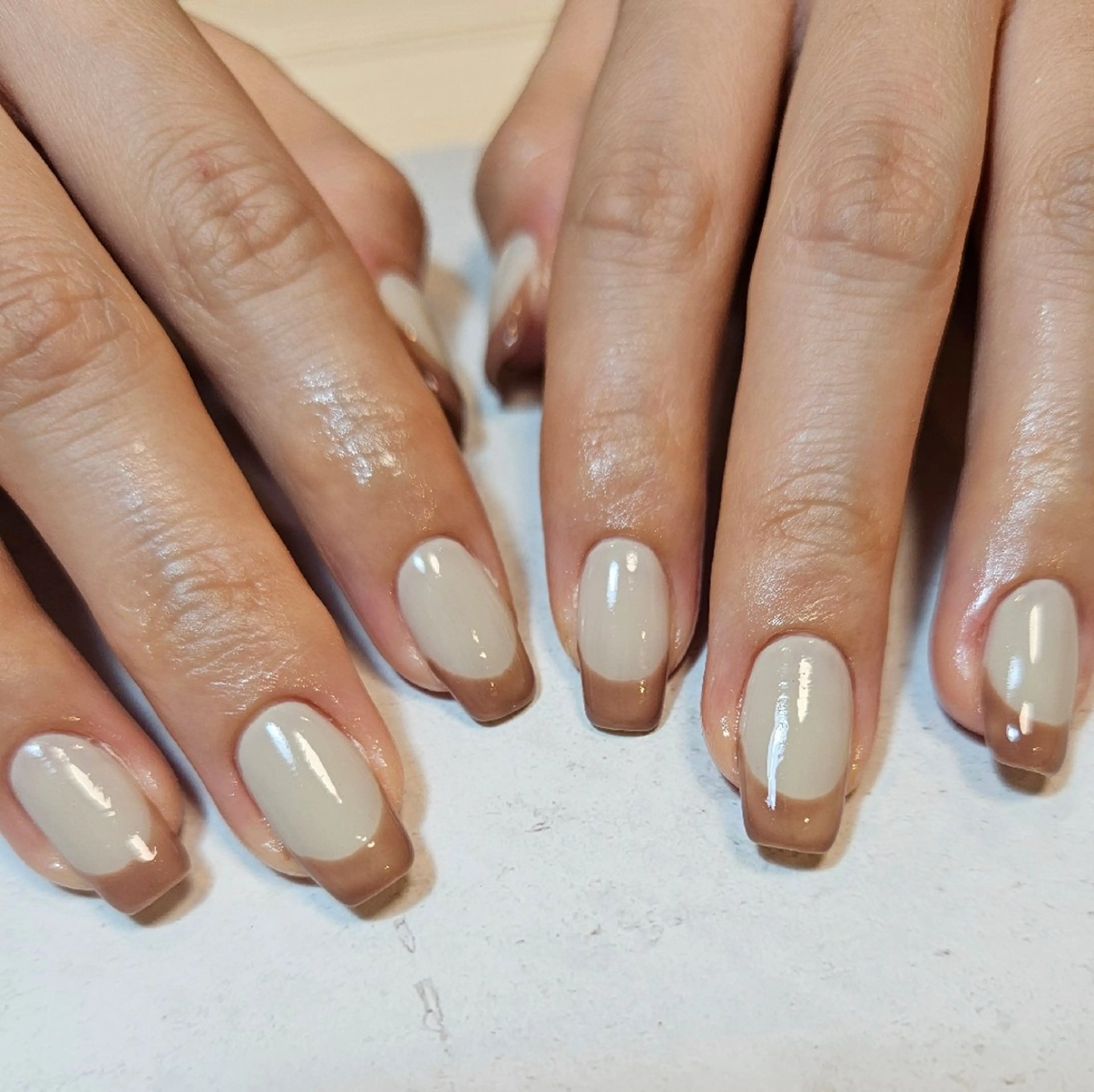 ネイル フレンチネイル ジェルネイル ニュアンスネイル パラジェル ハンドネイル Nailsalon manoのネイルデザイン