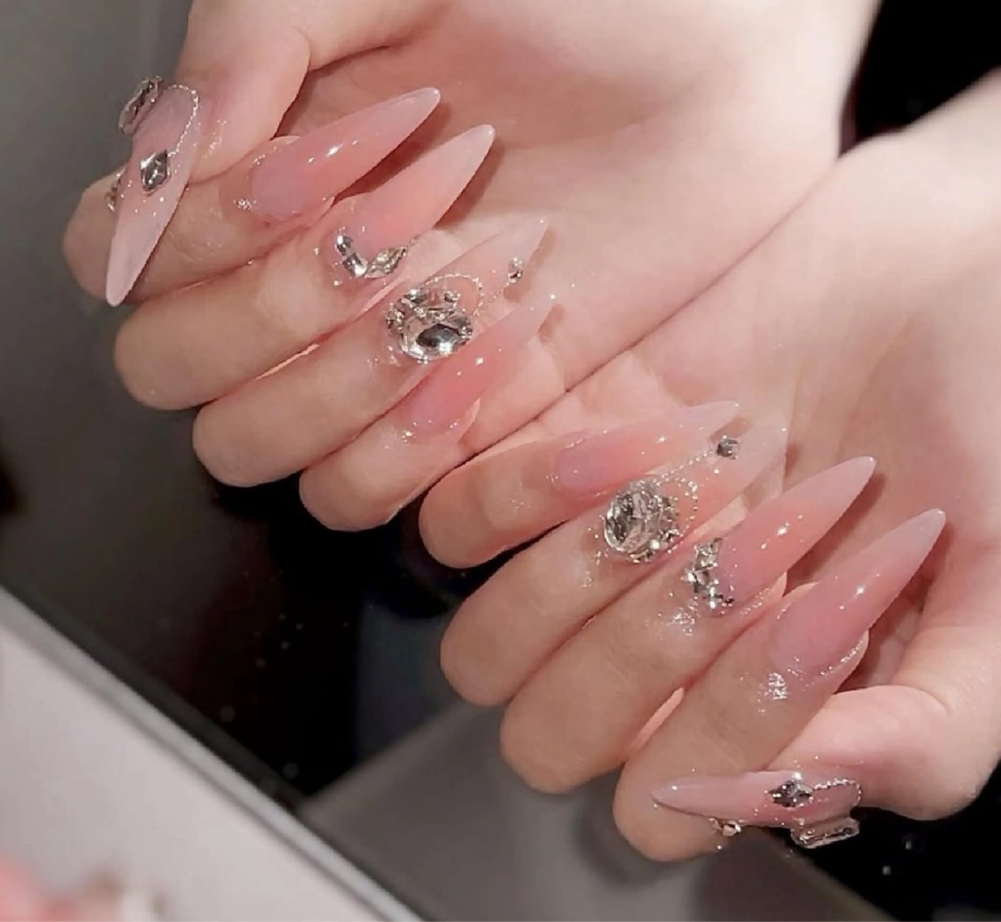 【全日本トップレベル🏆】スカルプチュア💅長さ出し10本＋90分アートやり放題(ストーン、3Dなどok☆)※パーツ別途の写真