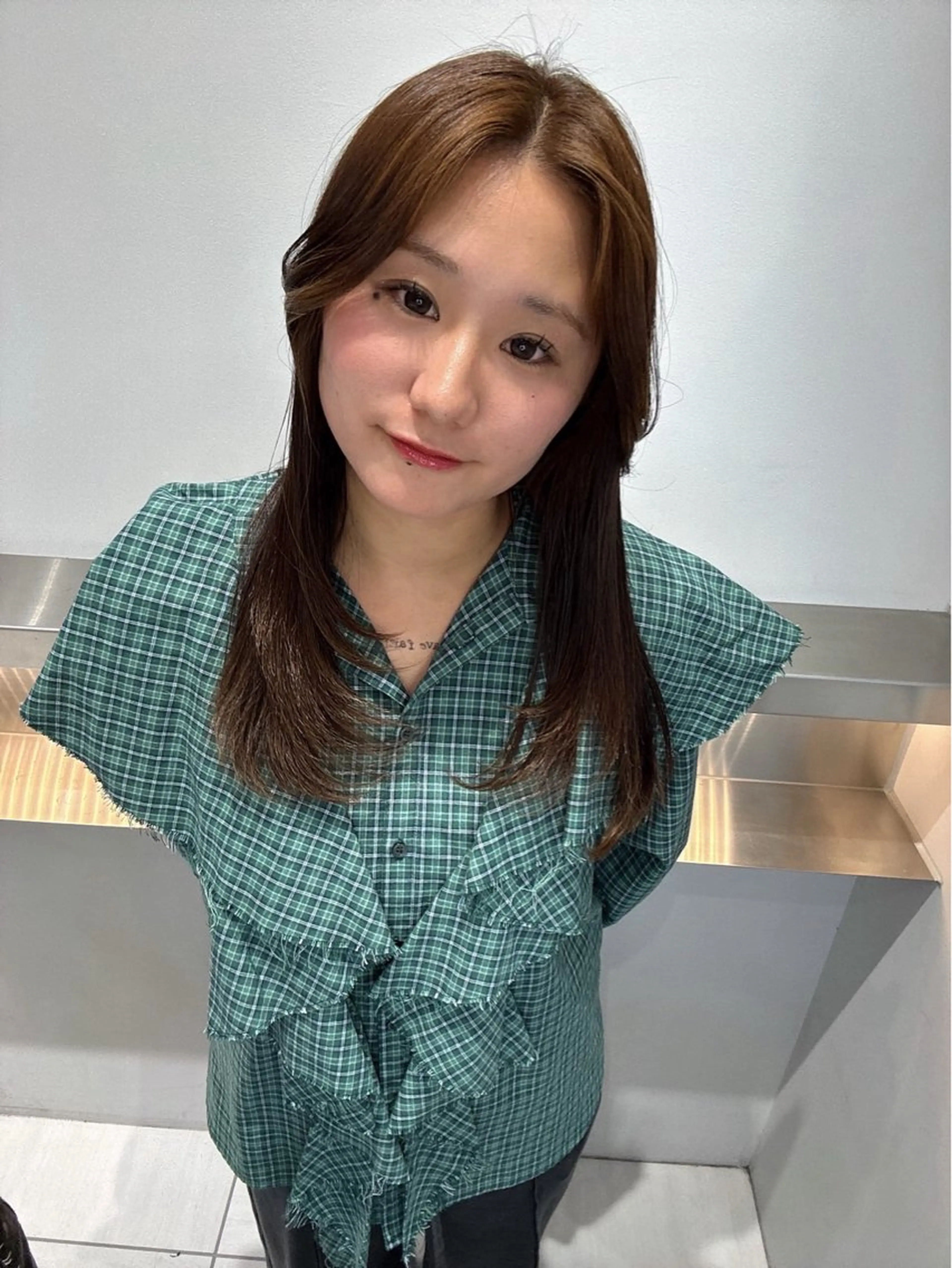 ミディアム レイヤーカット 野田 来瑠美のヘアスタイル