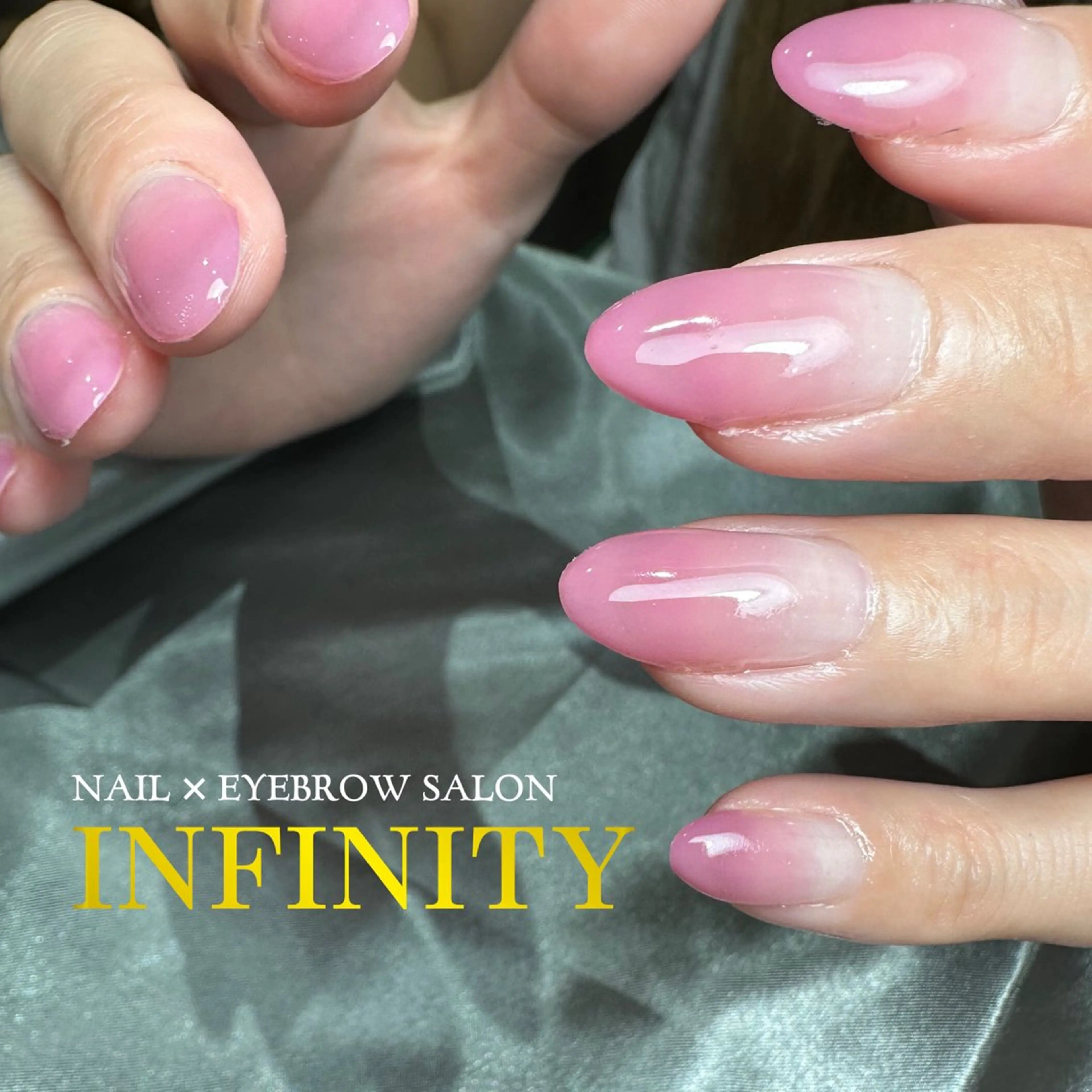 ネイル グラデーション オフィスネイル ピンク シンプルネイル ハンドネイル INFINITY所属・INFINITY nailのネイルデザイン