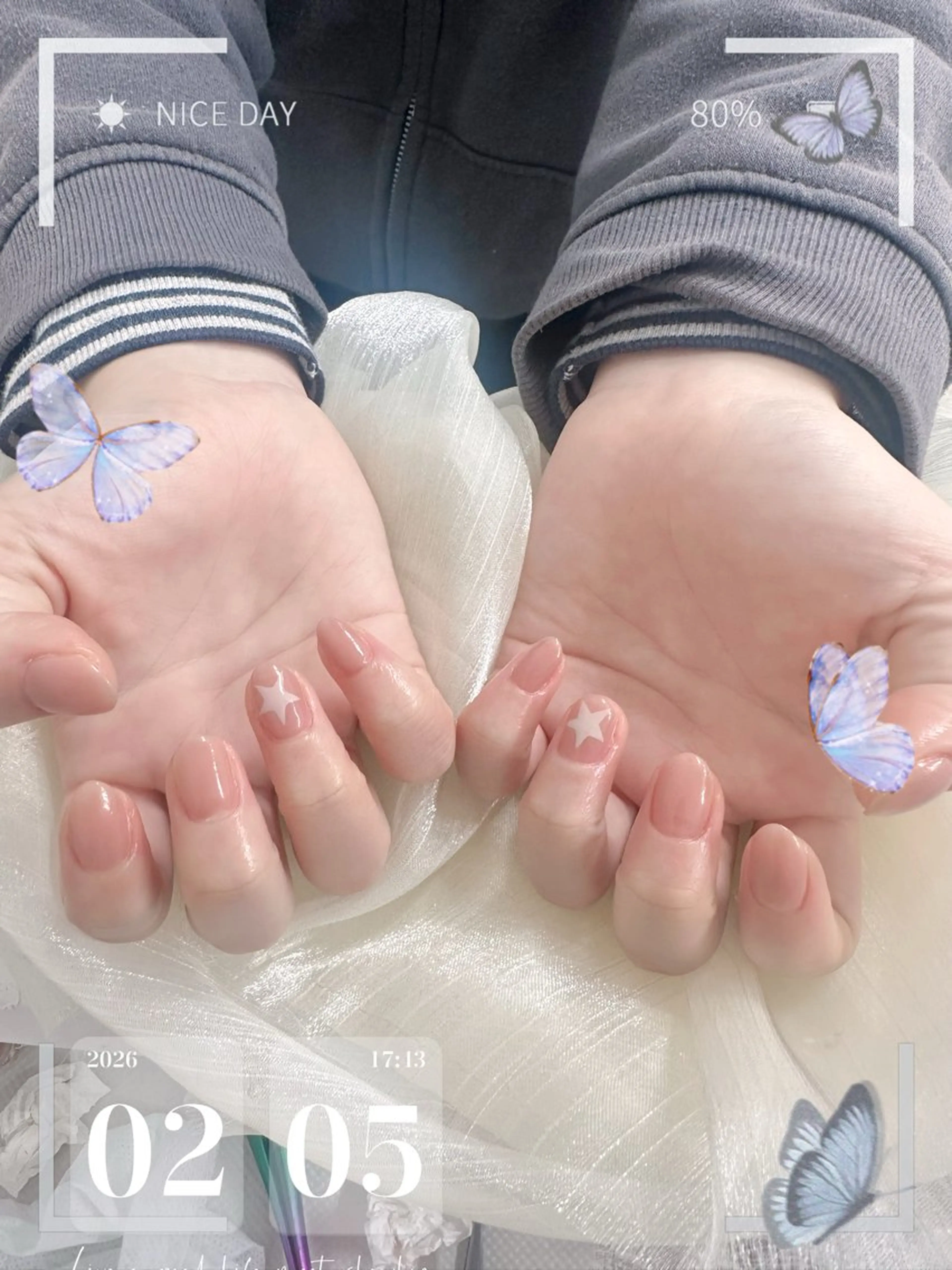 💜ワンカラー/ラメグラ/フラッシュネイル（オフ込み）の写真