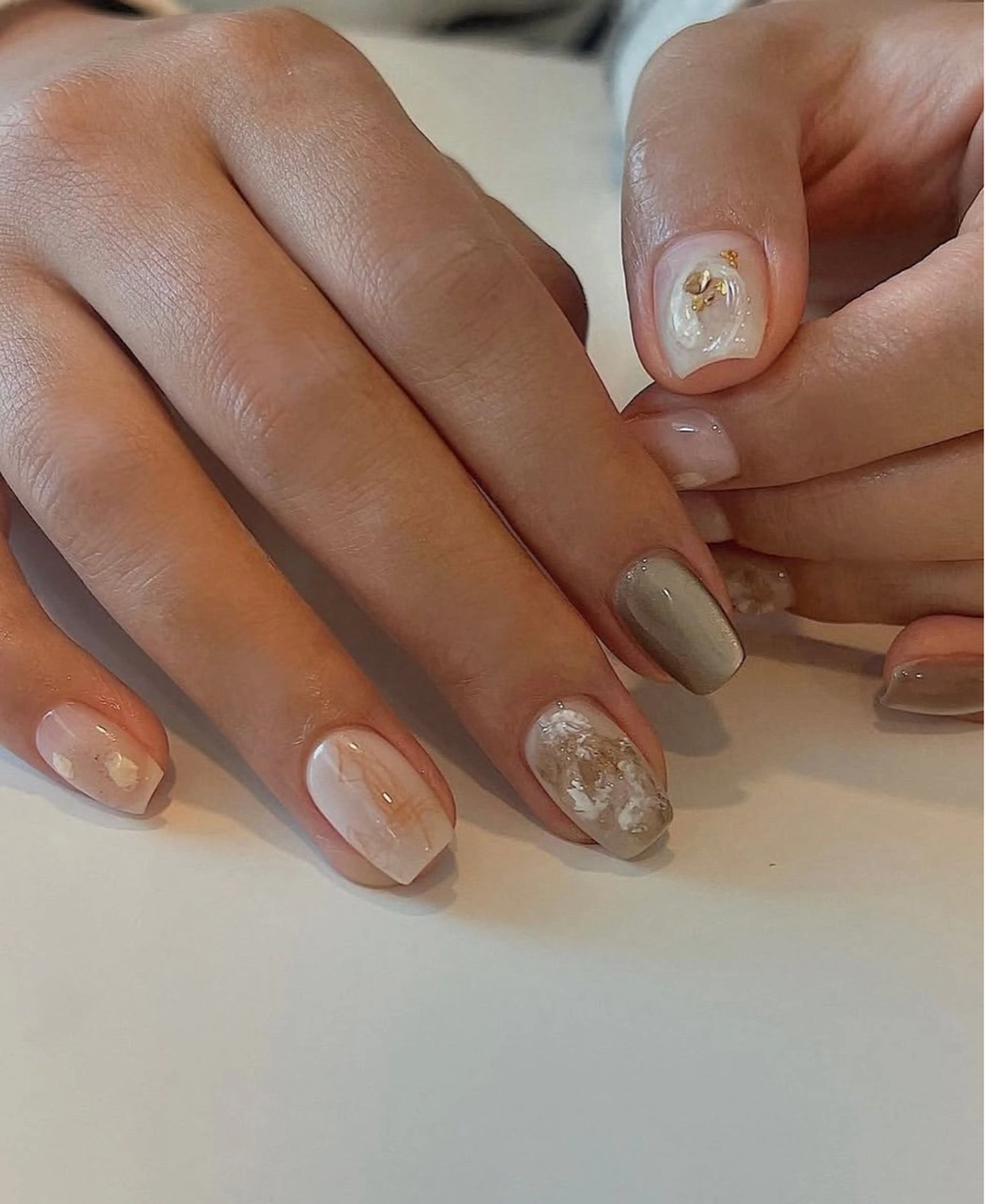 ネイル アートネイル フレンチネイル ジェルネイル 持ち込み ニュアンスネイル ハンドネイル ANA.CHUO 本川越店舗のネイルデザイン