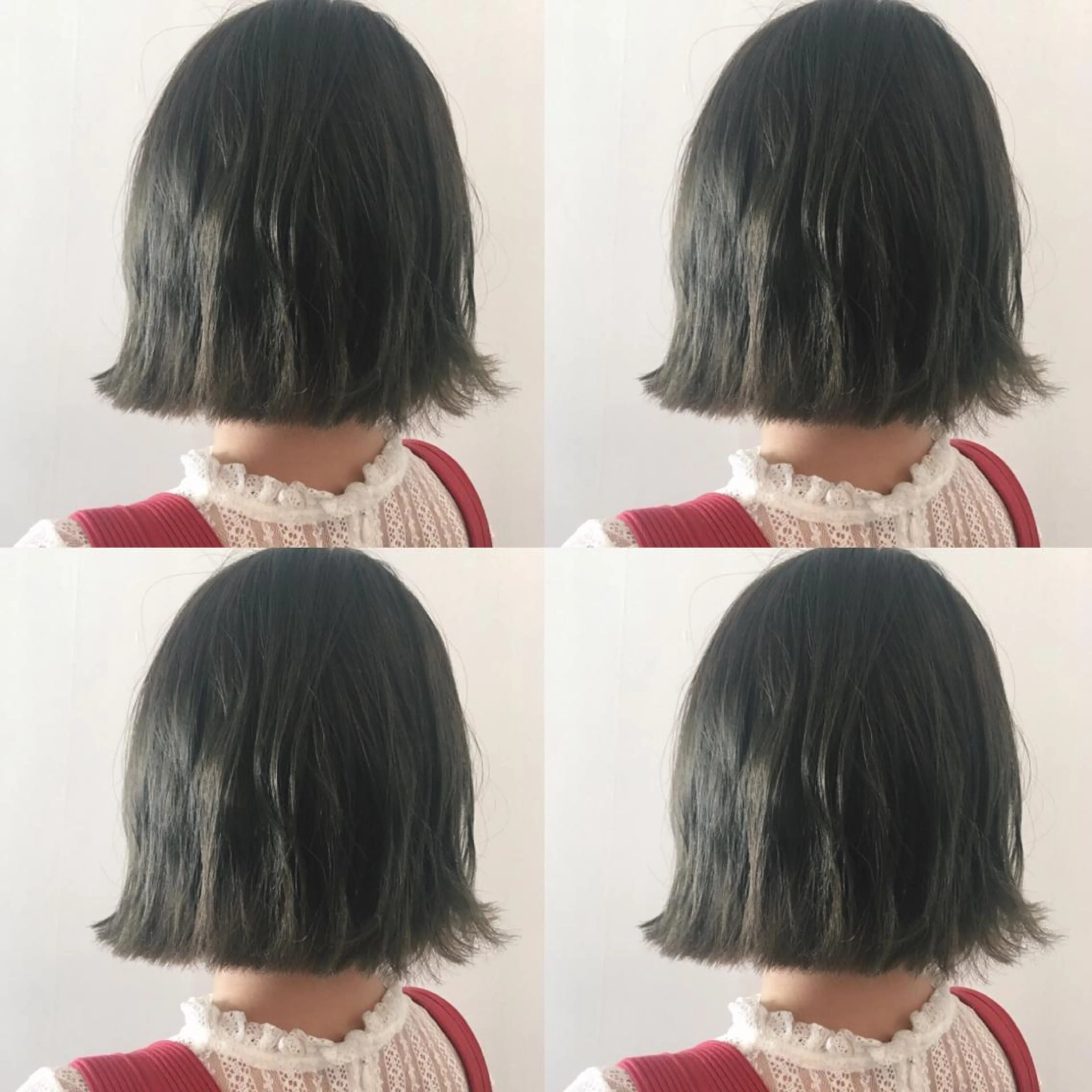 ミディアム カラー RINA🧤 デザインとボブのヘアスタイル