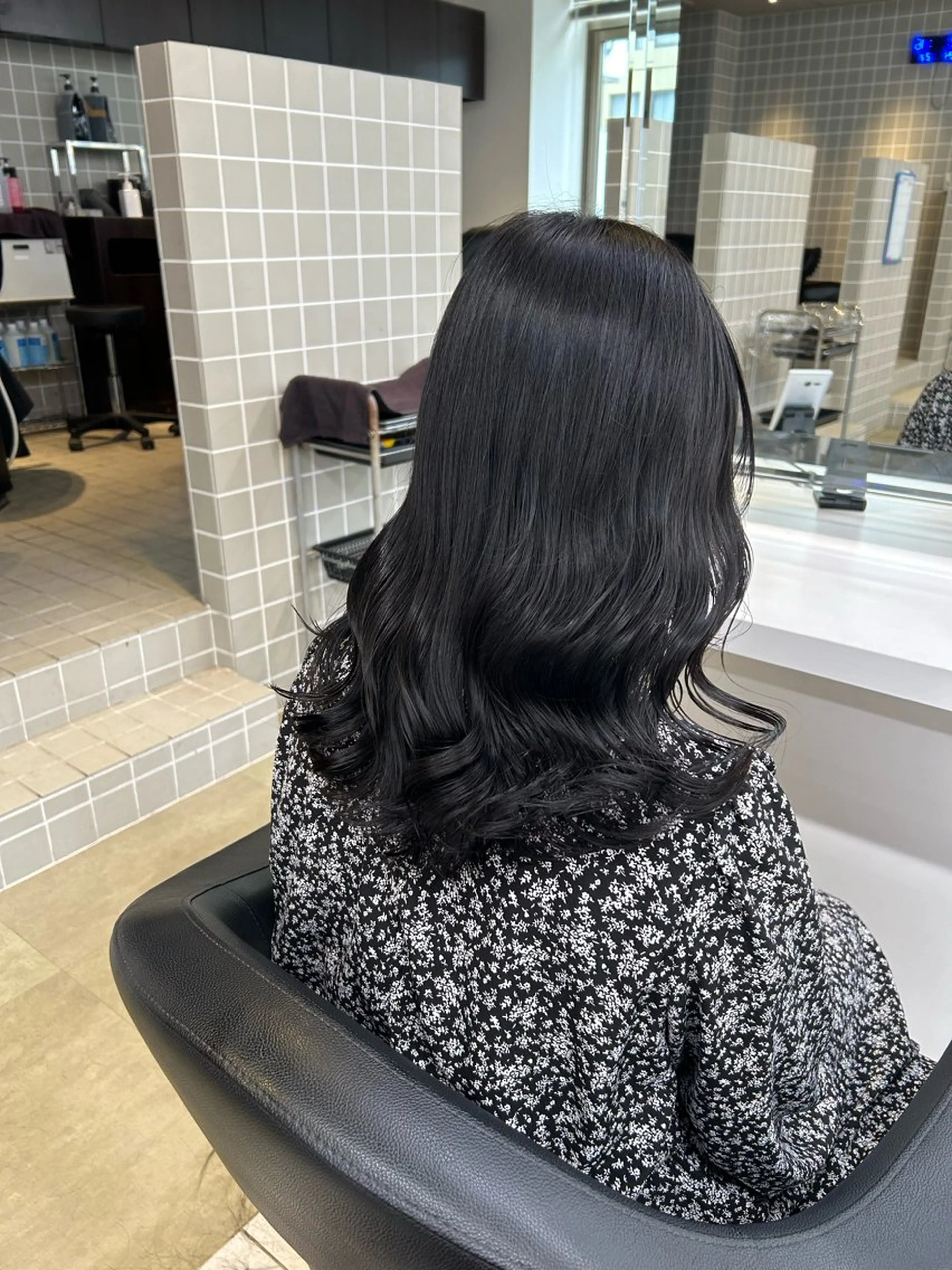 セミロング カラー パーマ ヘアアレンジ メンズ キッズ 🦋透明感グレージュ /韓国レイヤー🦋のヘアスタイル